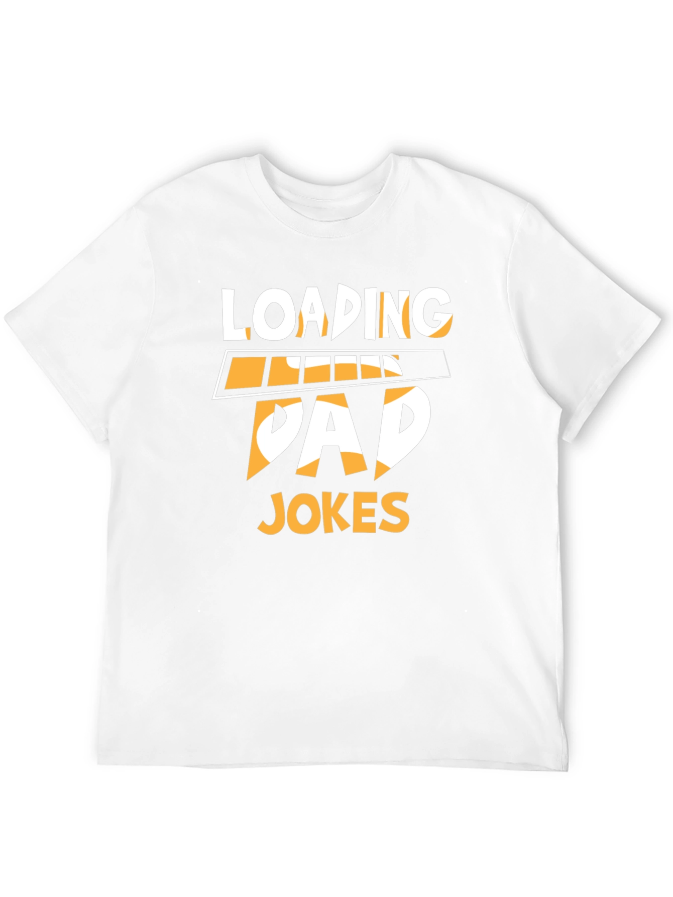 Black Loading Dad Jokes Funny Graphic T-Shirt view 12