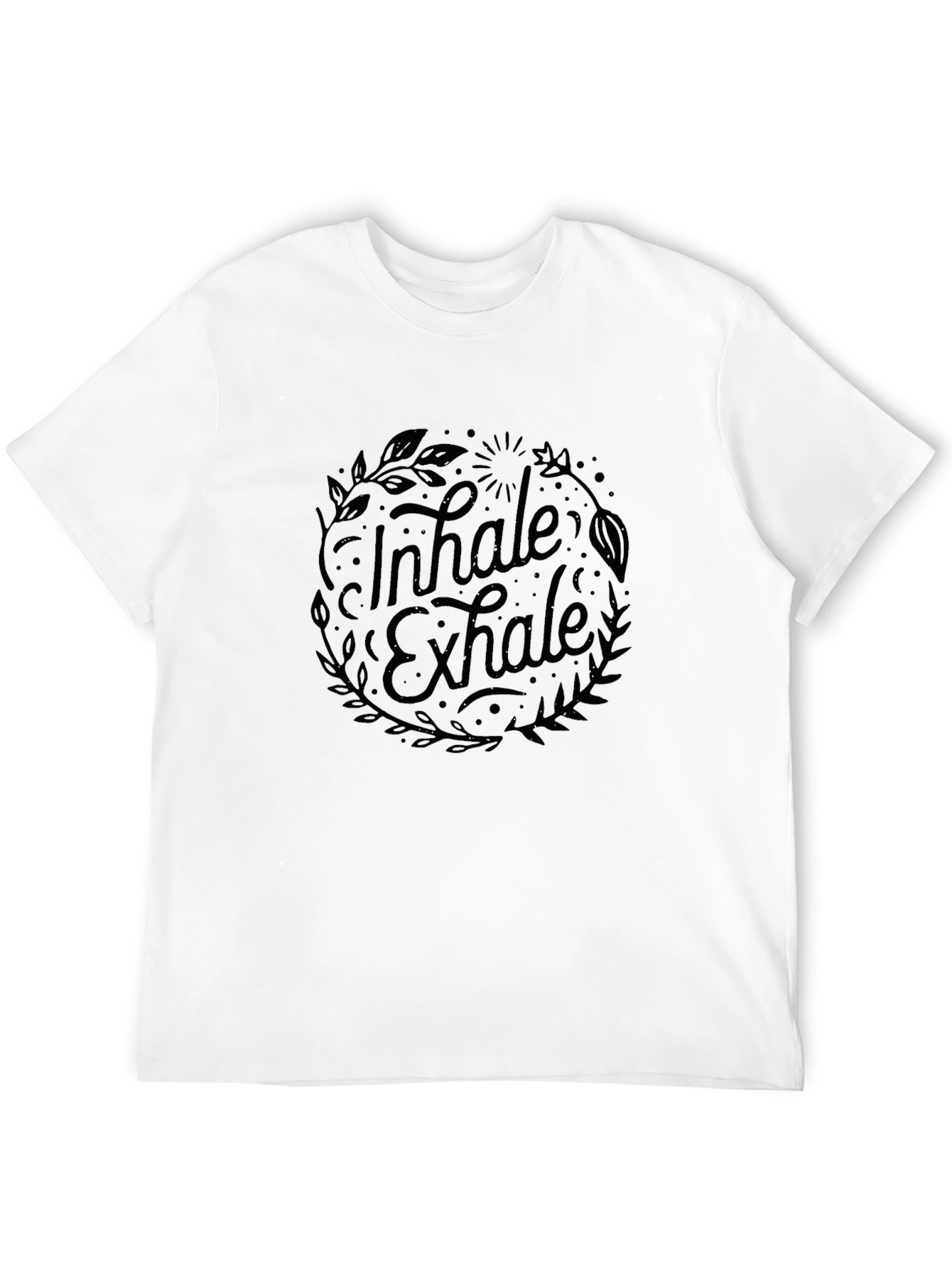 Black Inhale Exhale Graphic Tee - Relaxed Fit view 12