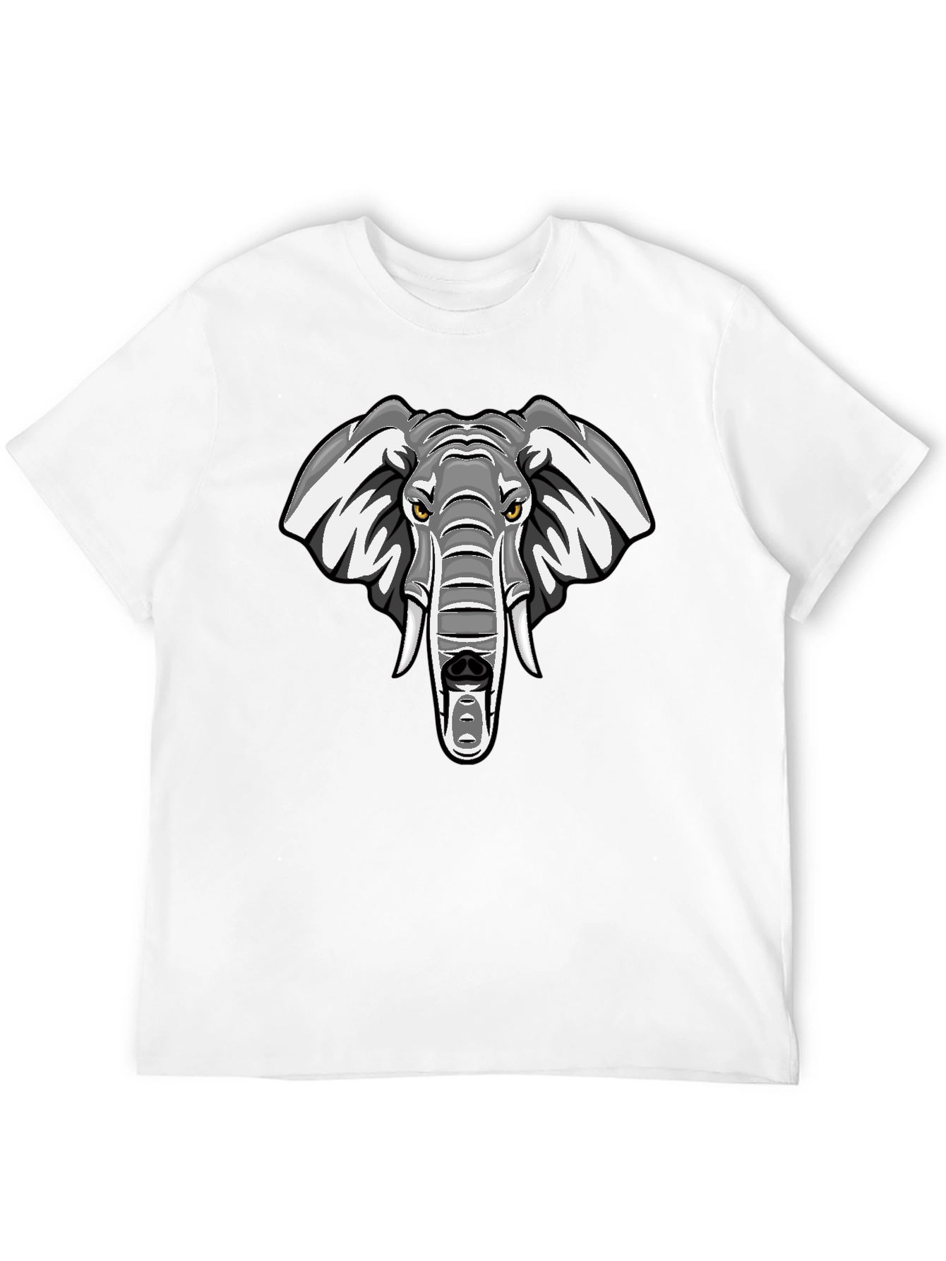 Black Cool Elephant Graphic T-Shirt - Black view 12