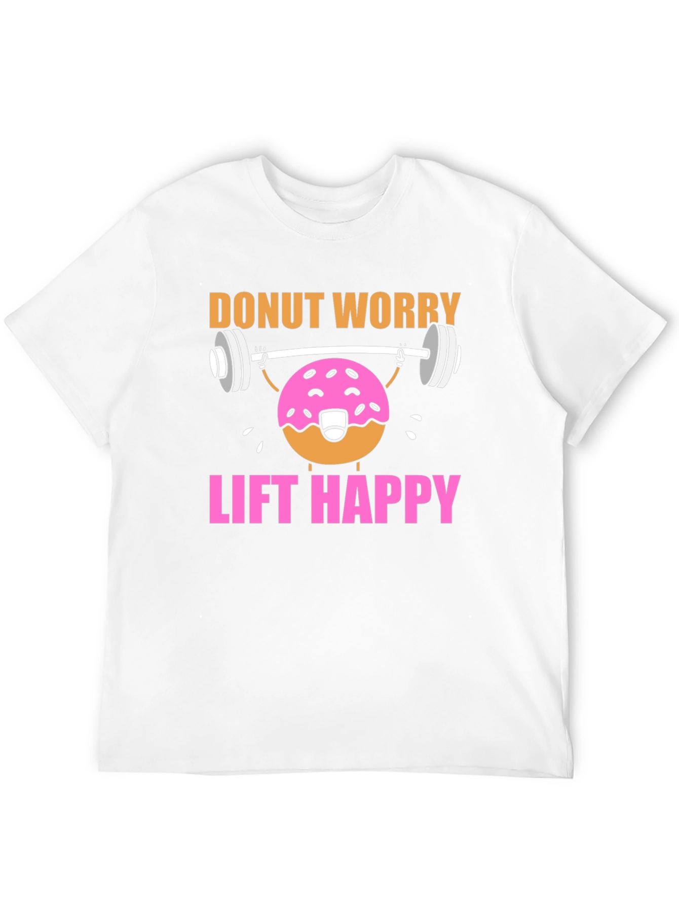 Black Donut Worry Lift Happy Graphic T-Shirt view 12