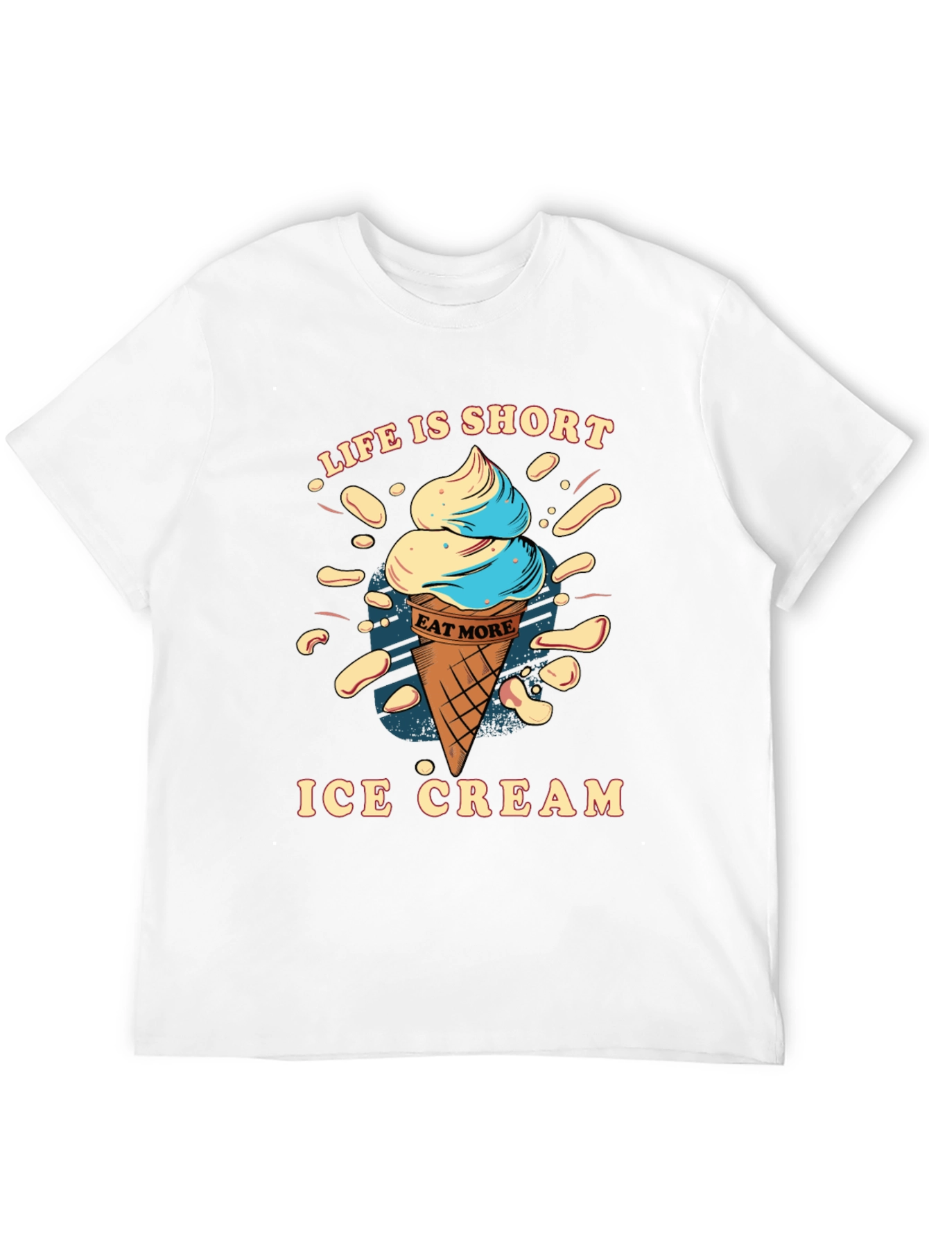 Black Life is Short Eat More Ice Cream T-Shirt view 12