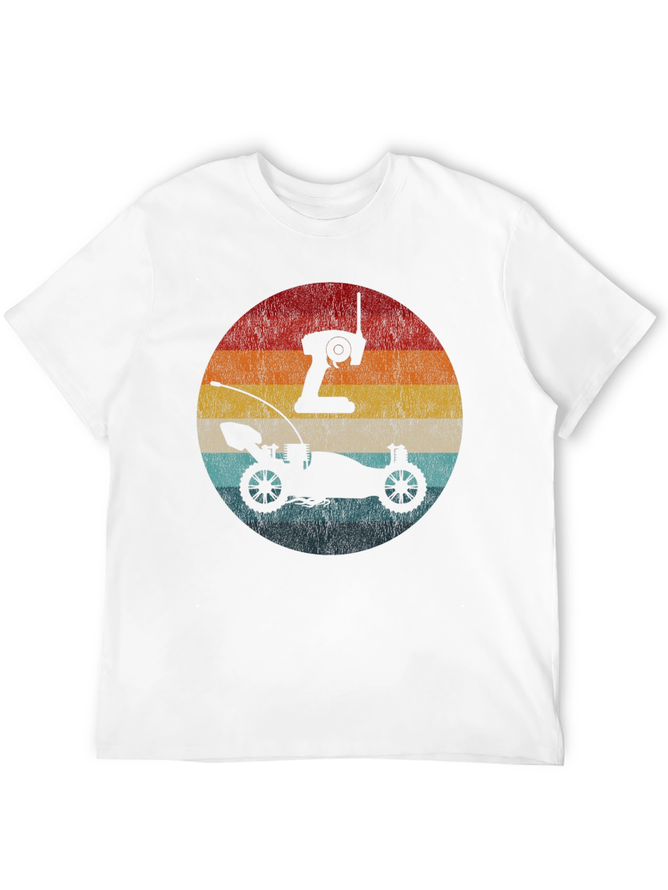 Black Retro RC Car & Remote T-Shirt view 12