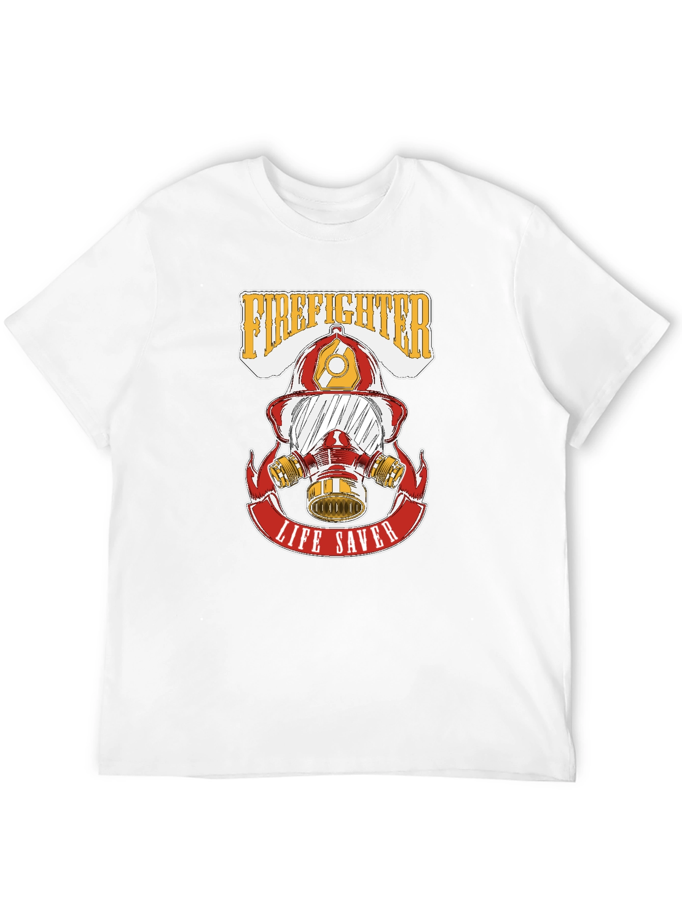 Black Firefighter Life Saver Graphic T-Shirt view 12