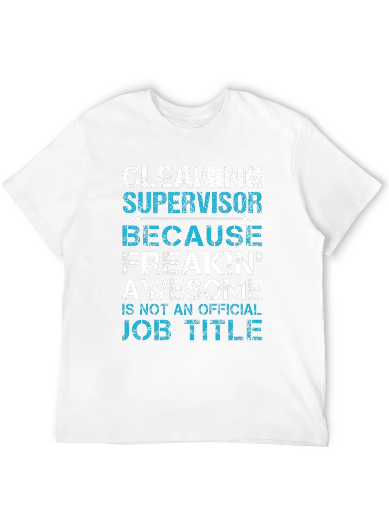 Black Cleaning Supervisor Funny Graphic T-Shirt view 12