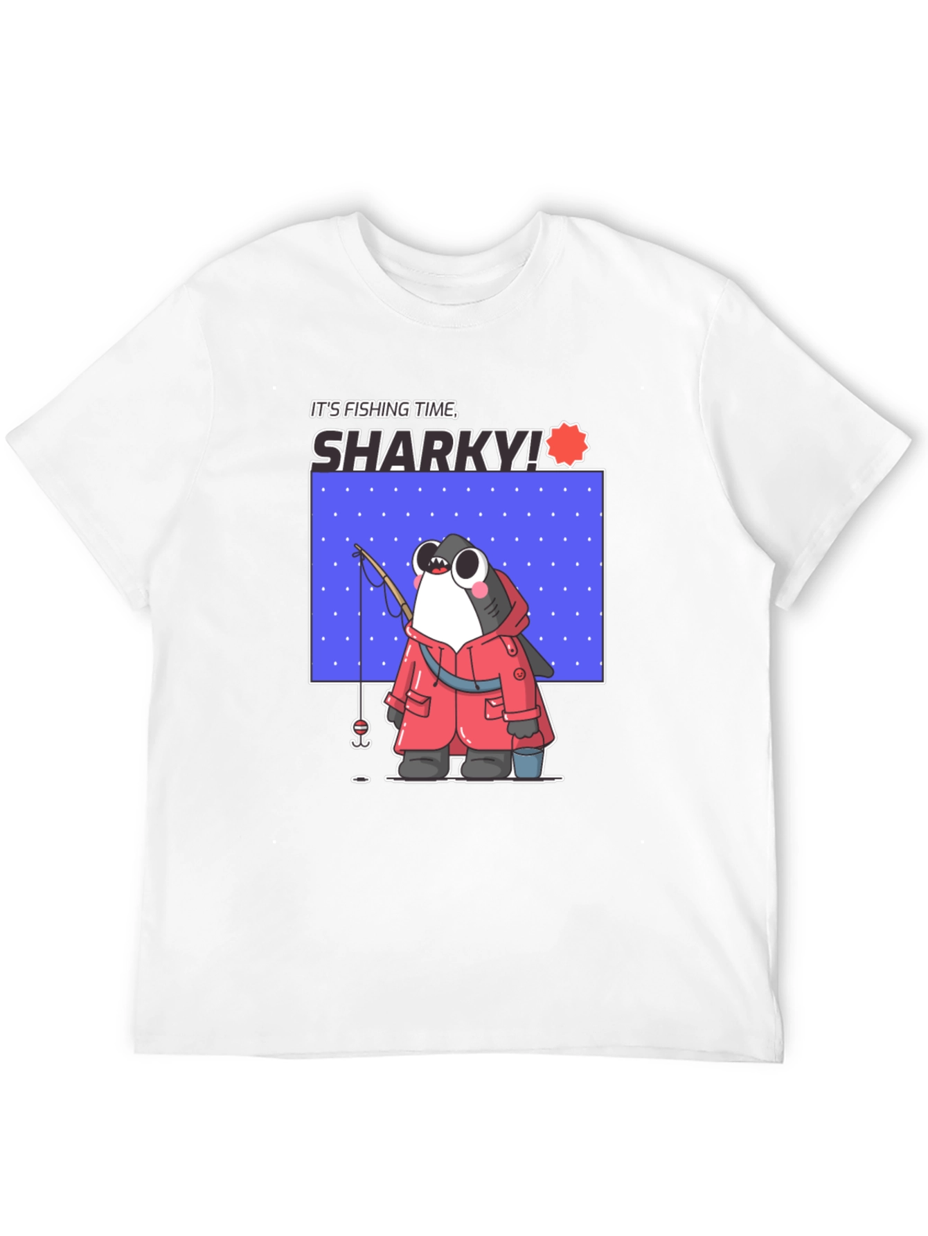 Black It's Fishing Time Sharky T-Shirt view 12