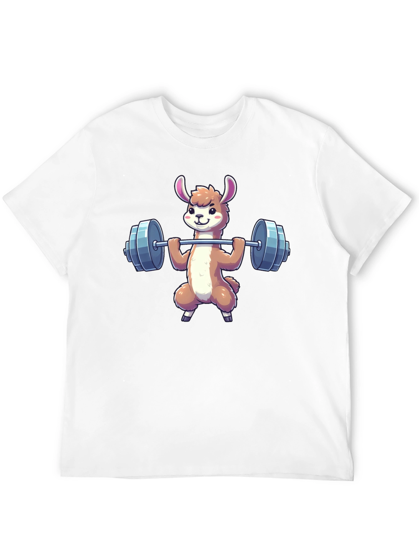 Black Llama Lifting Weights Graphic T-Shirt view 12