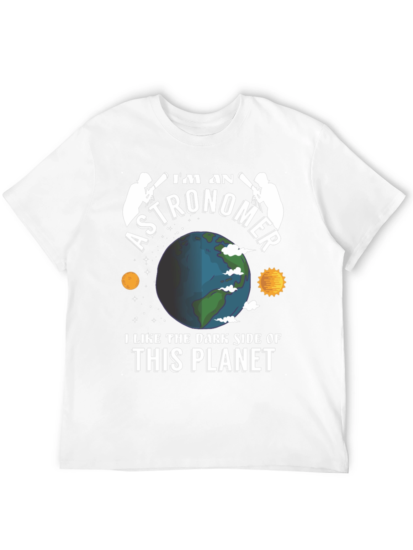 Black I'm An Astronomer T-Shirt - Dark Side Planet Tee view 12