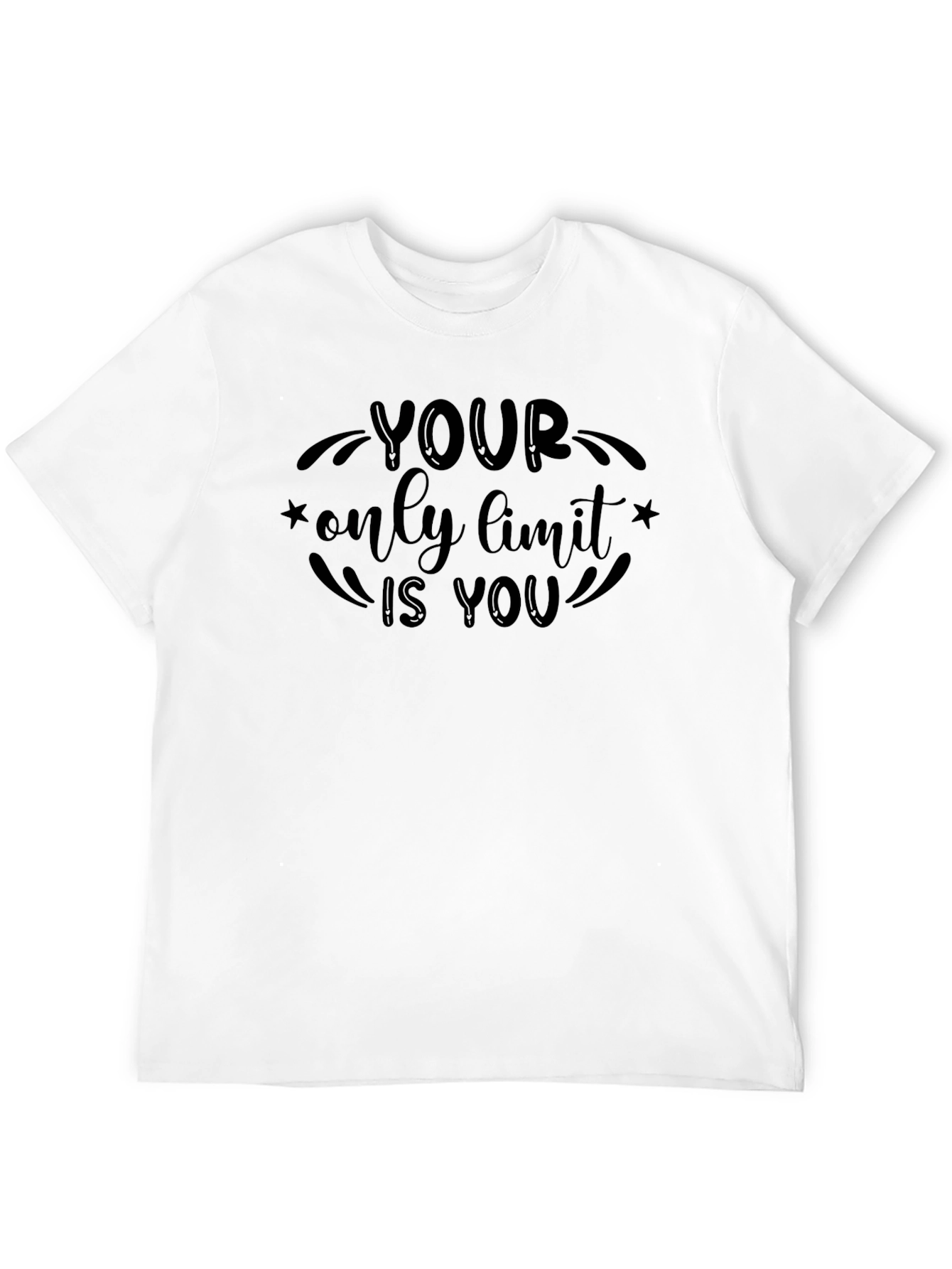 Black Your Only Limit Is You - Motivational T-Shirt view 12