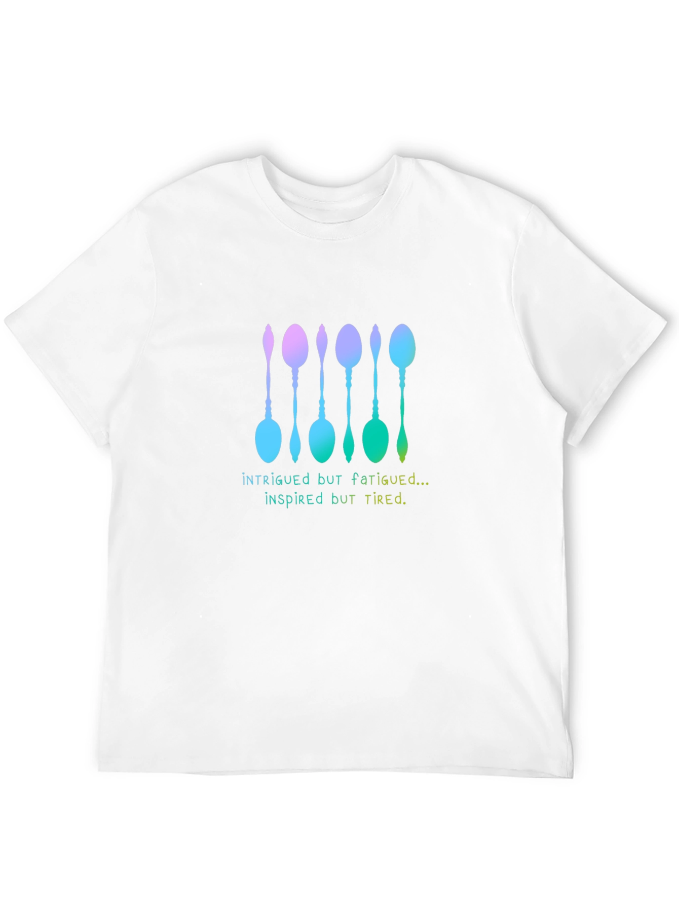 Black Intrigued But Fatigued Spoon T-Shirt view 12