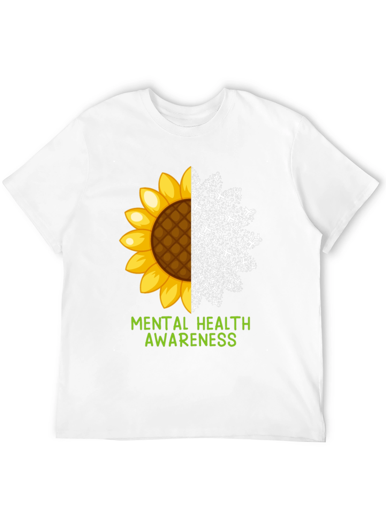 Black Mental Health Awareness Sunflower T-Shirt view 12