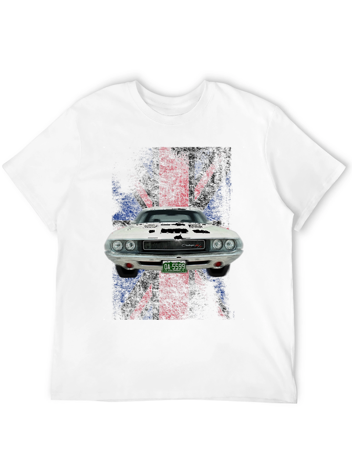 Black Vintage Muscle Car T-Shirt view 12
