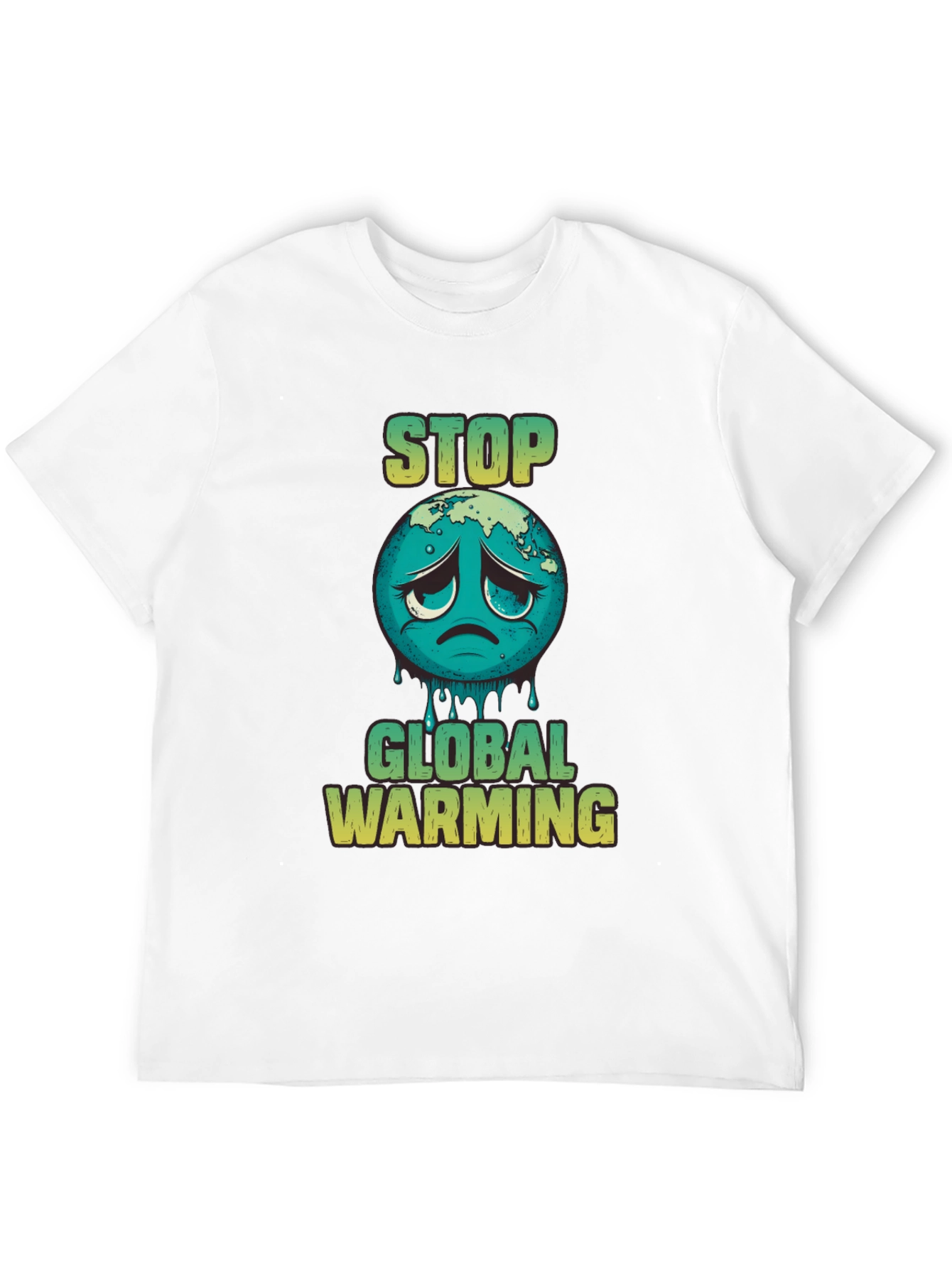 Black Stop Global Warming Graphic T-Shirt view 12