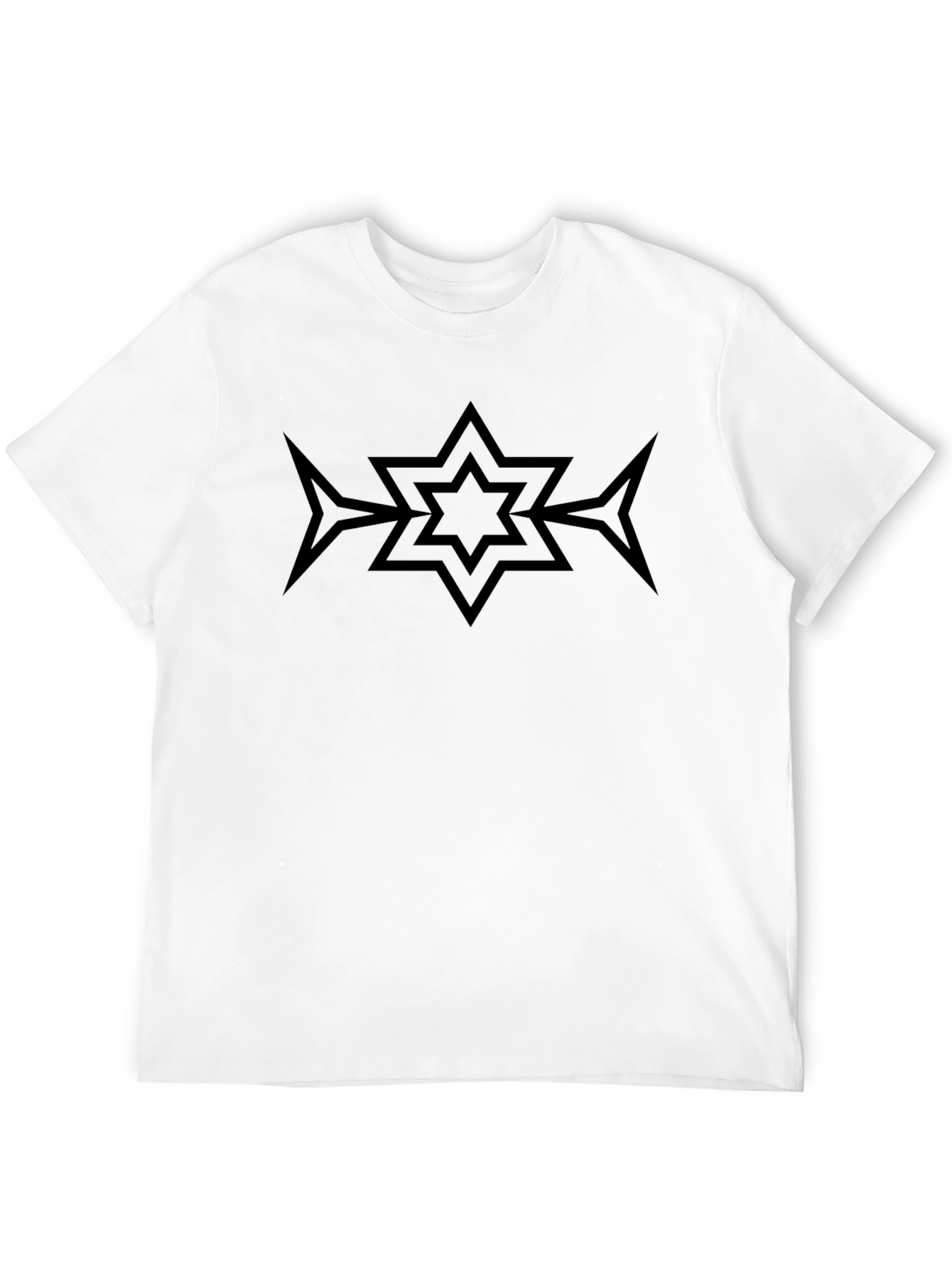 Black Black Graphic Tee - Star Arrow Design view 12