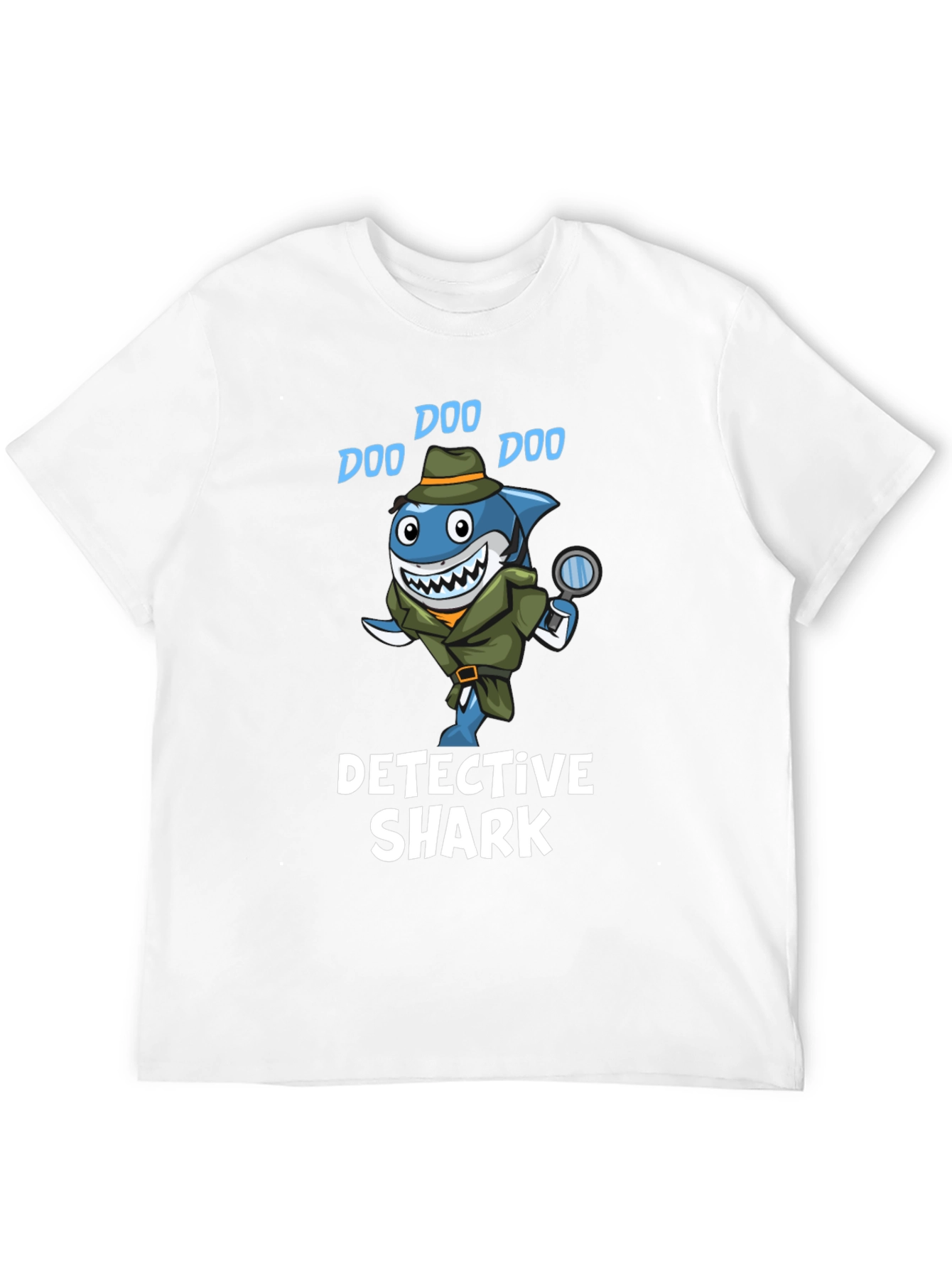 Black Detective Shark T-Shirt - Doo Doo! view 12