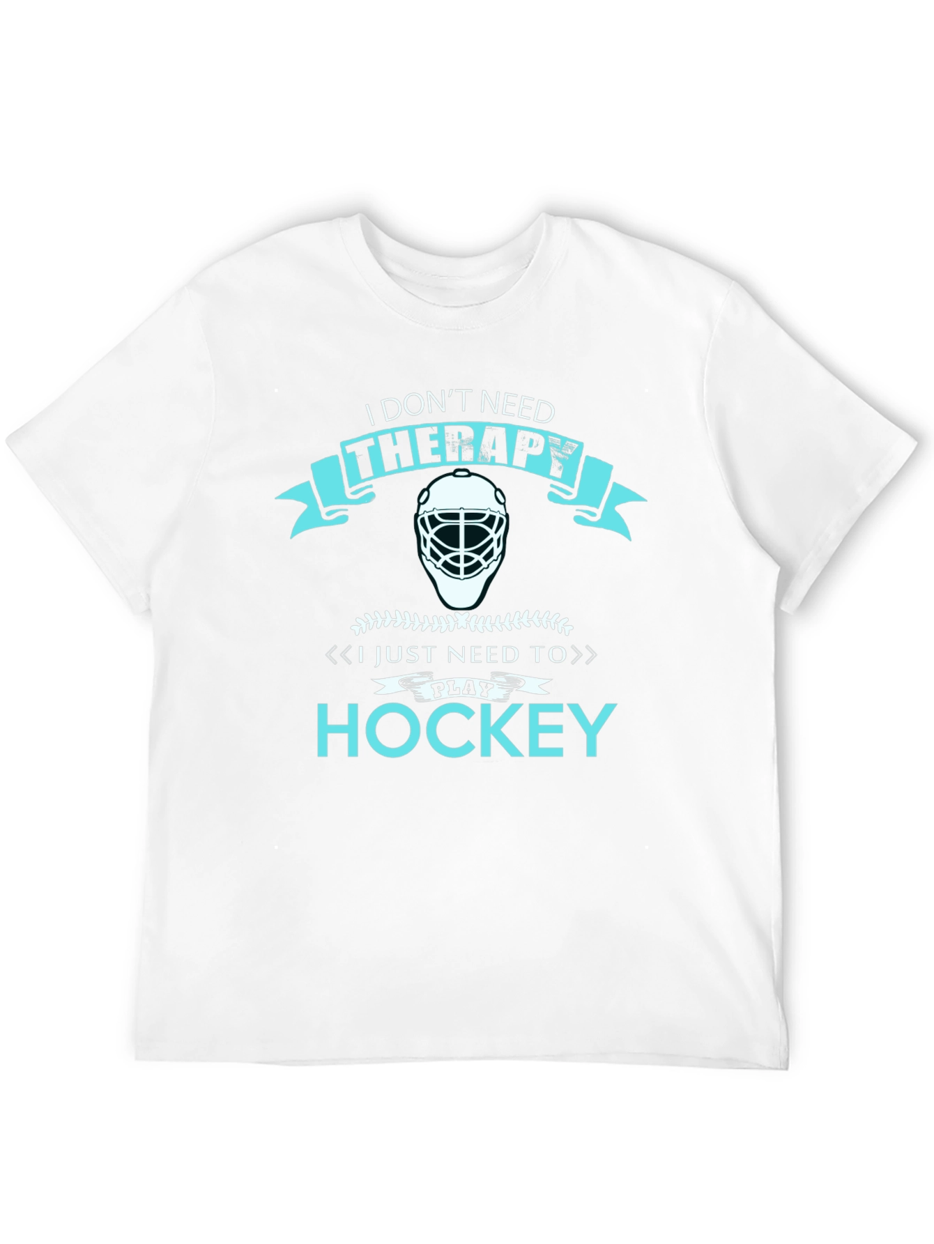 Black I Don't Need Therapy Hockey T-Shirt view 12