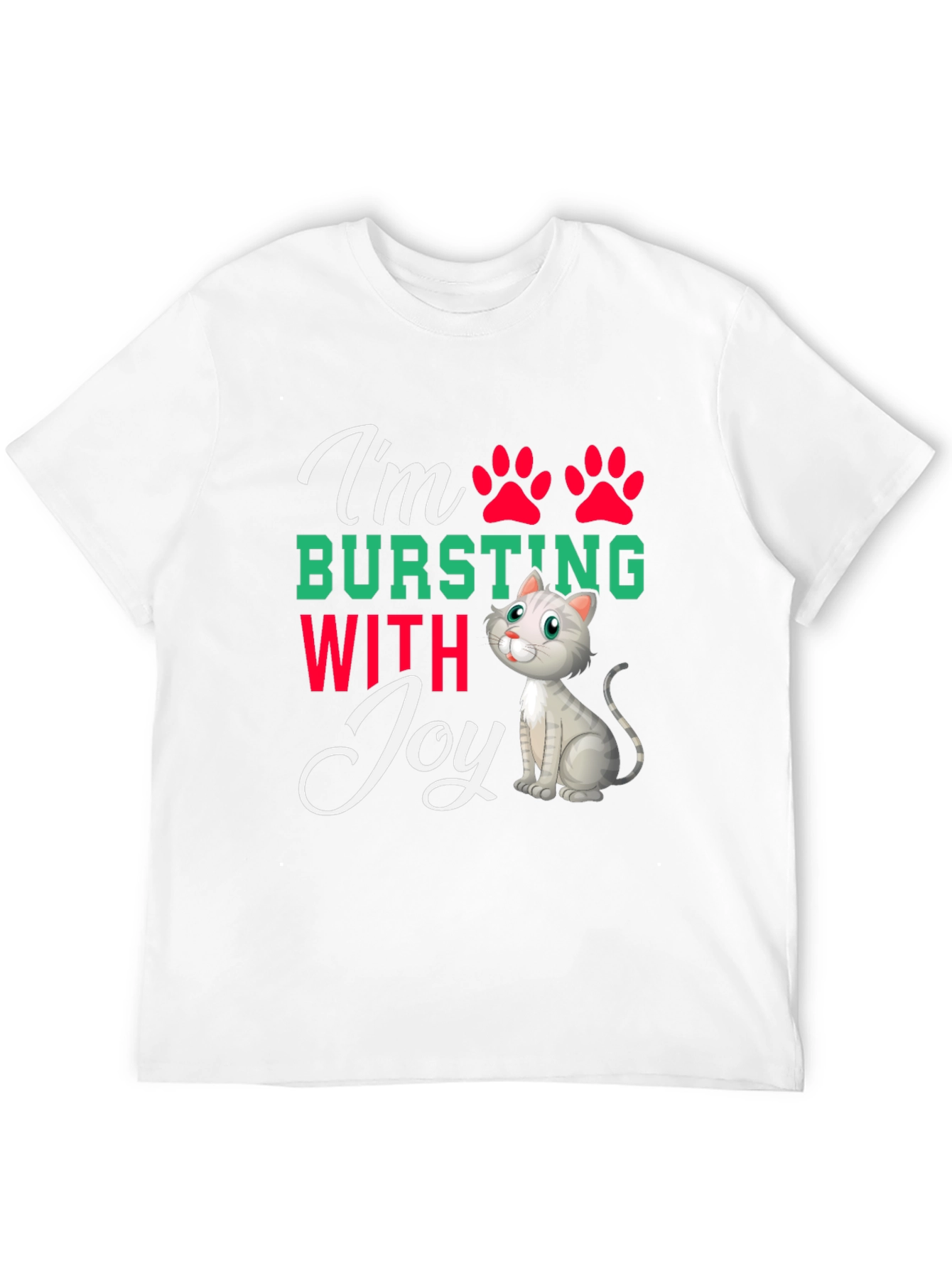 Black I'm Bursting With Joy Cat T-Shirt view 12