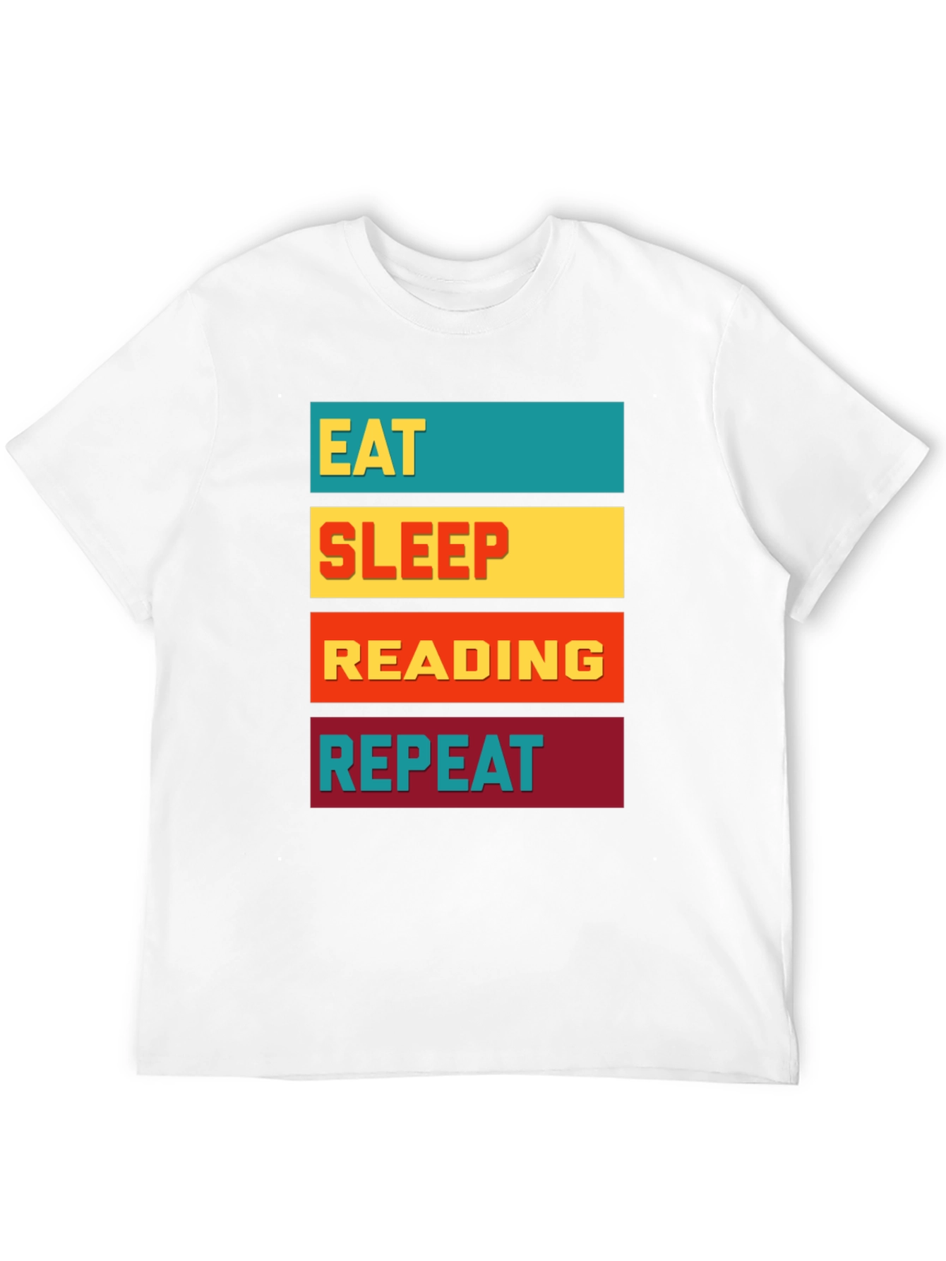 Black Eat Sleep Reading Repeat Graphic Tee view 12