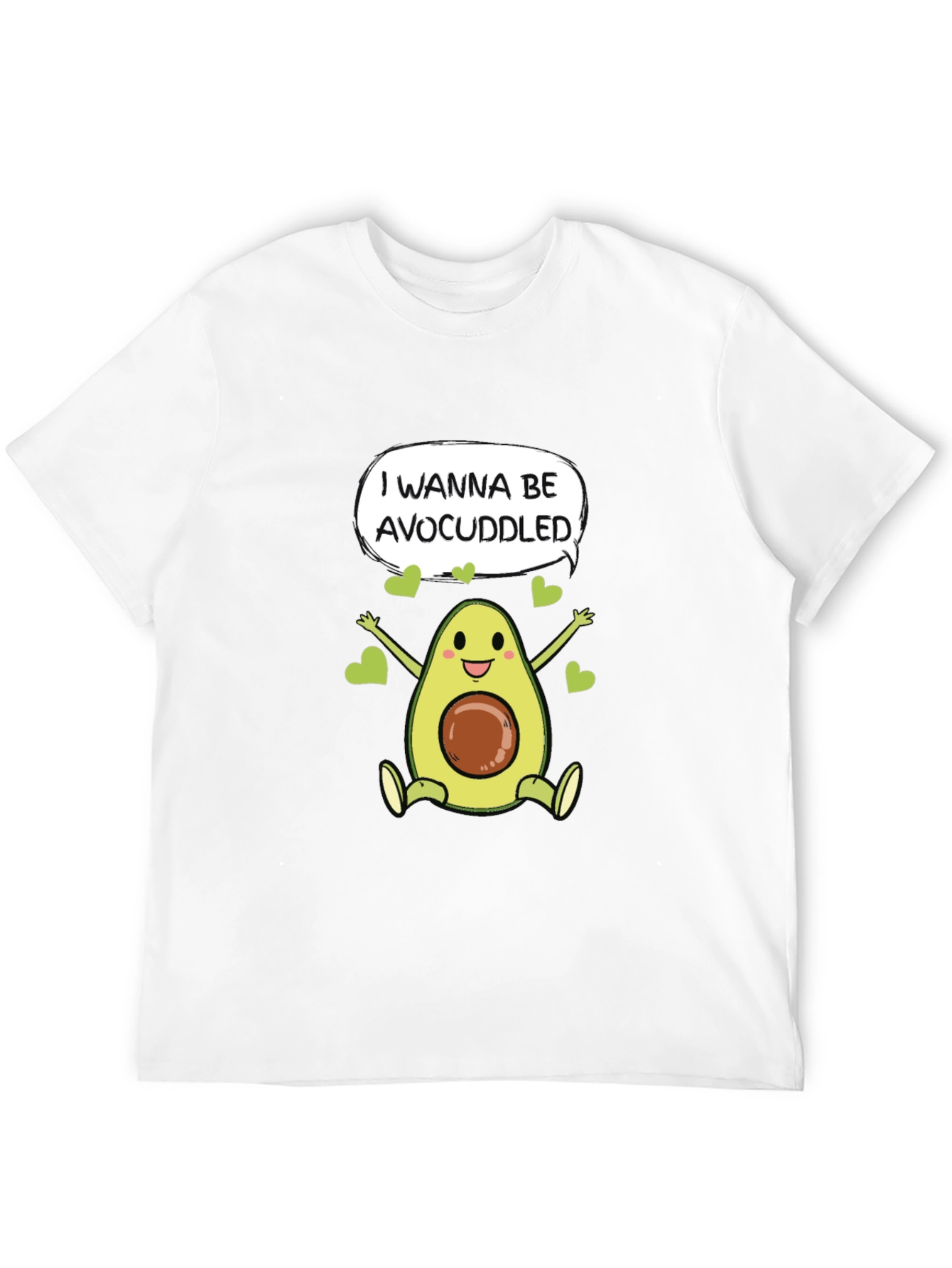 Black Avocuddled T-Shirt - Funny Avocado Graphic Tee view 12