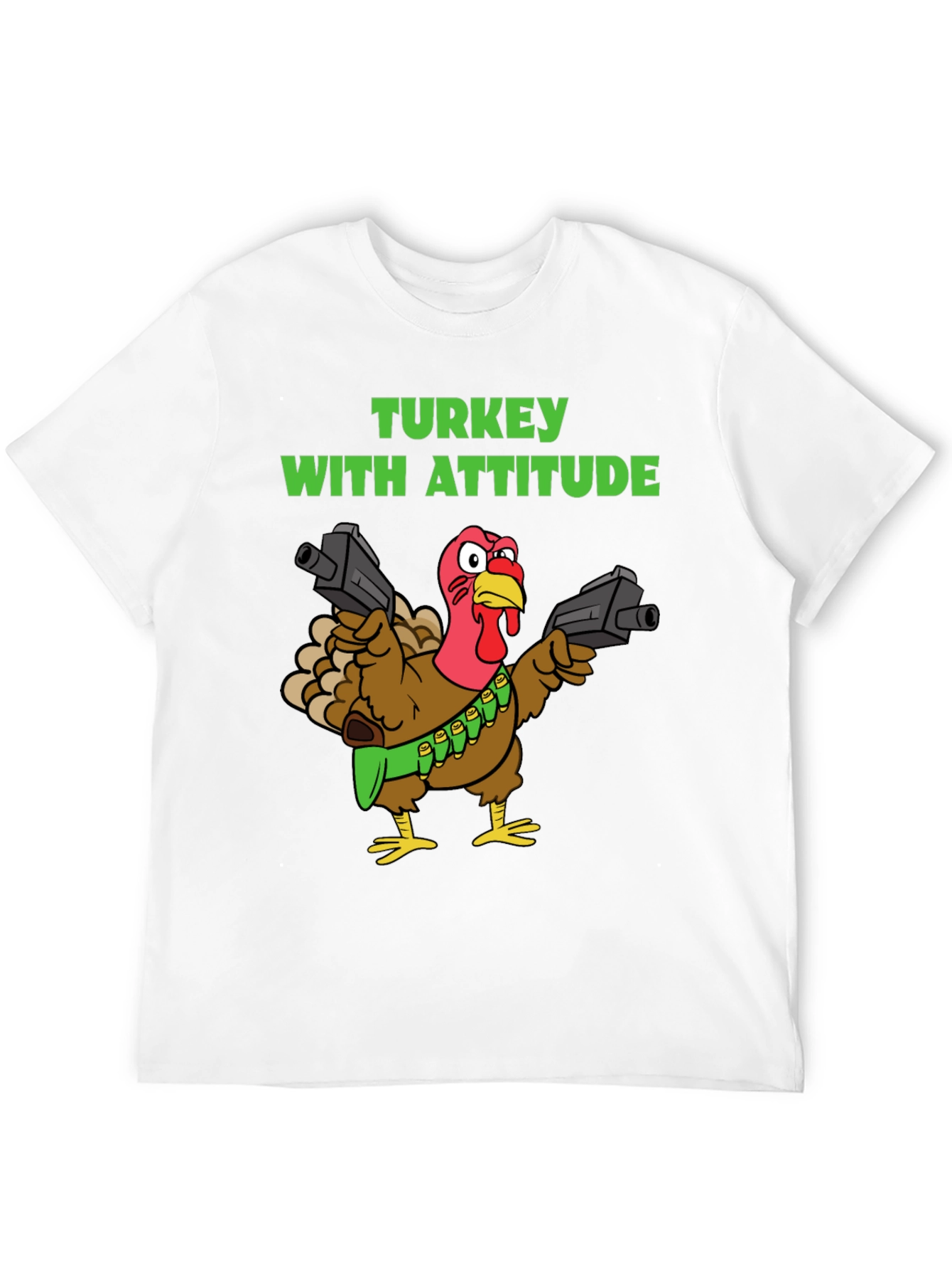 Black Turkey With Attitude Graphic T-Shirt view 12