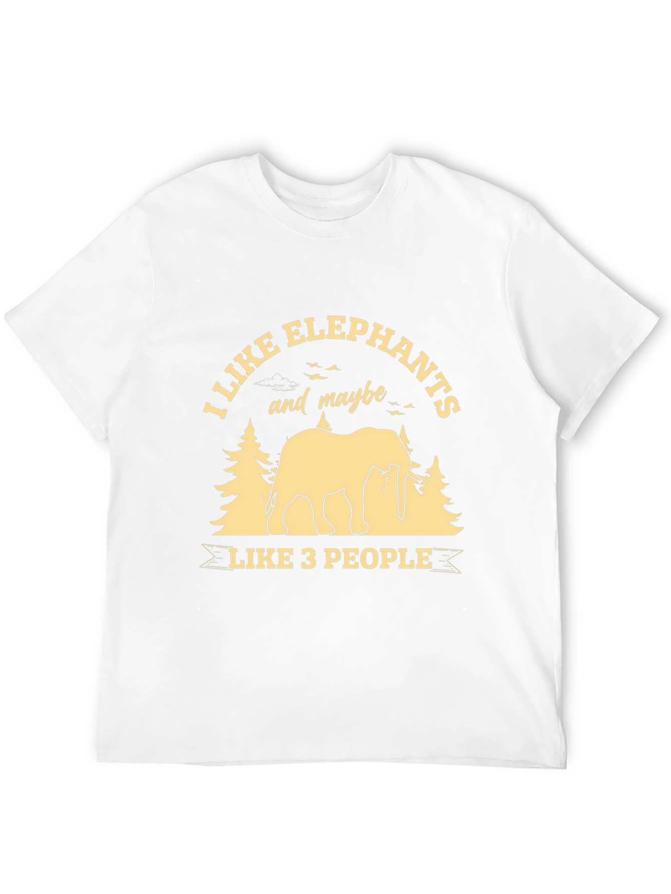 Black Elephant Lover T-Shirt: I Like Elephants & Maybe 3 People view 12