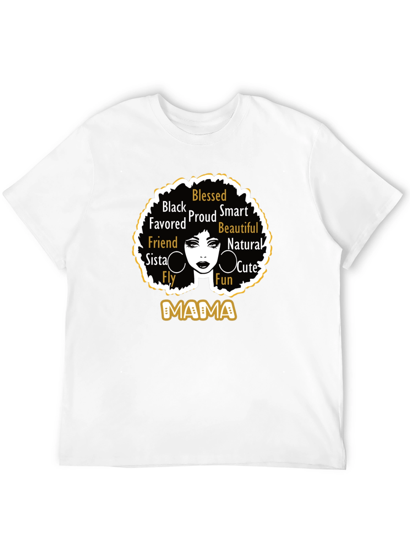 Black Black Mama Graphic Tee - Blessed, Proud, Beautiful view 12