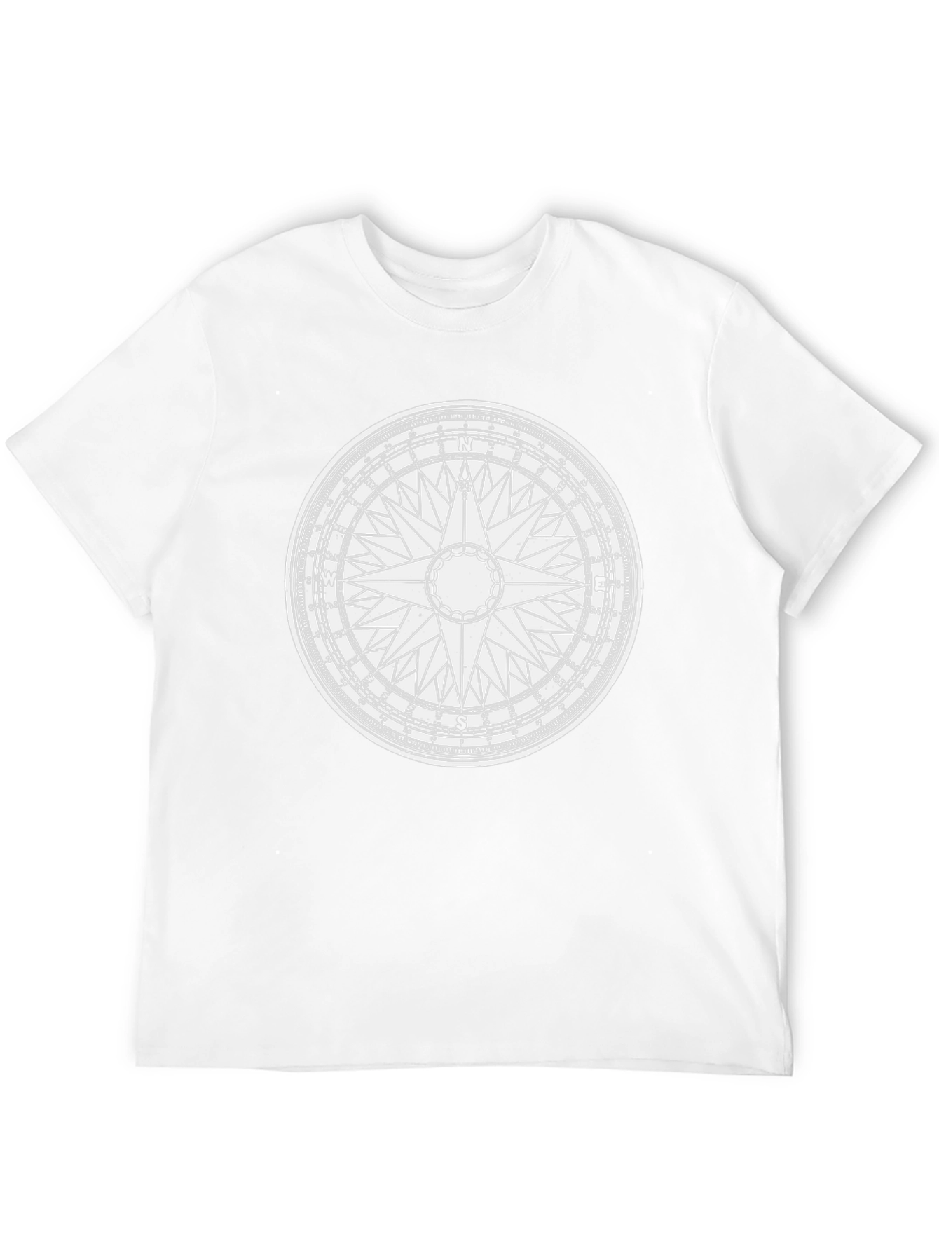 Black Nautical Compass Graphic T-Shirt - Black view 12