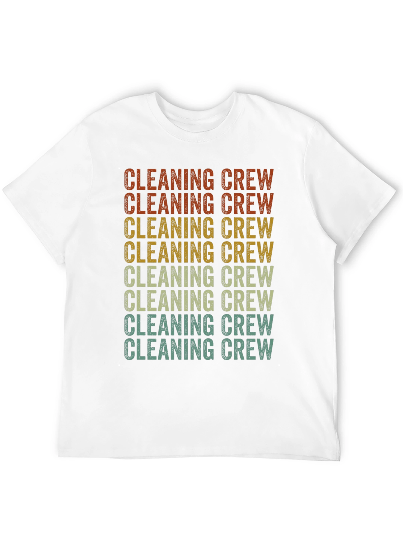Black Cleaning Crew Retro Graphic T-Shirt view 12