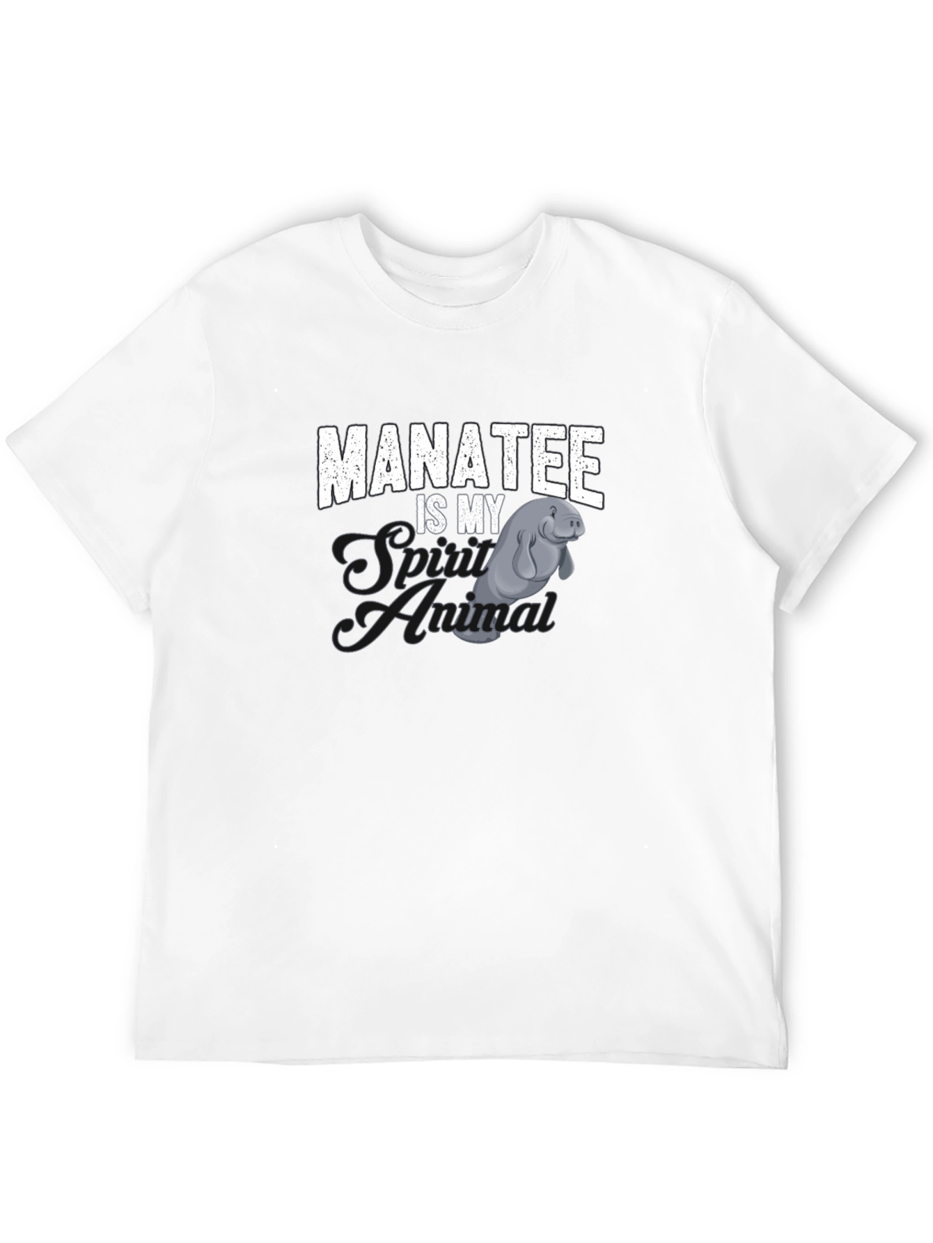 Black Manatee Is My Spirit Animal Black T-Shirt view 12