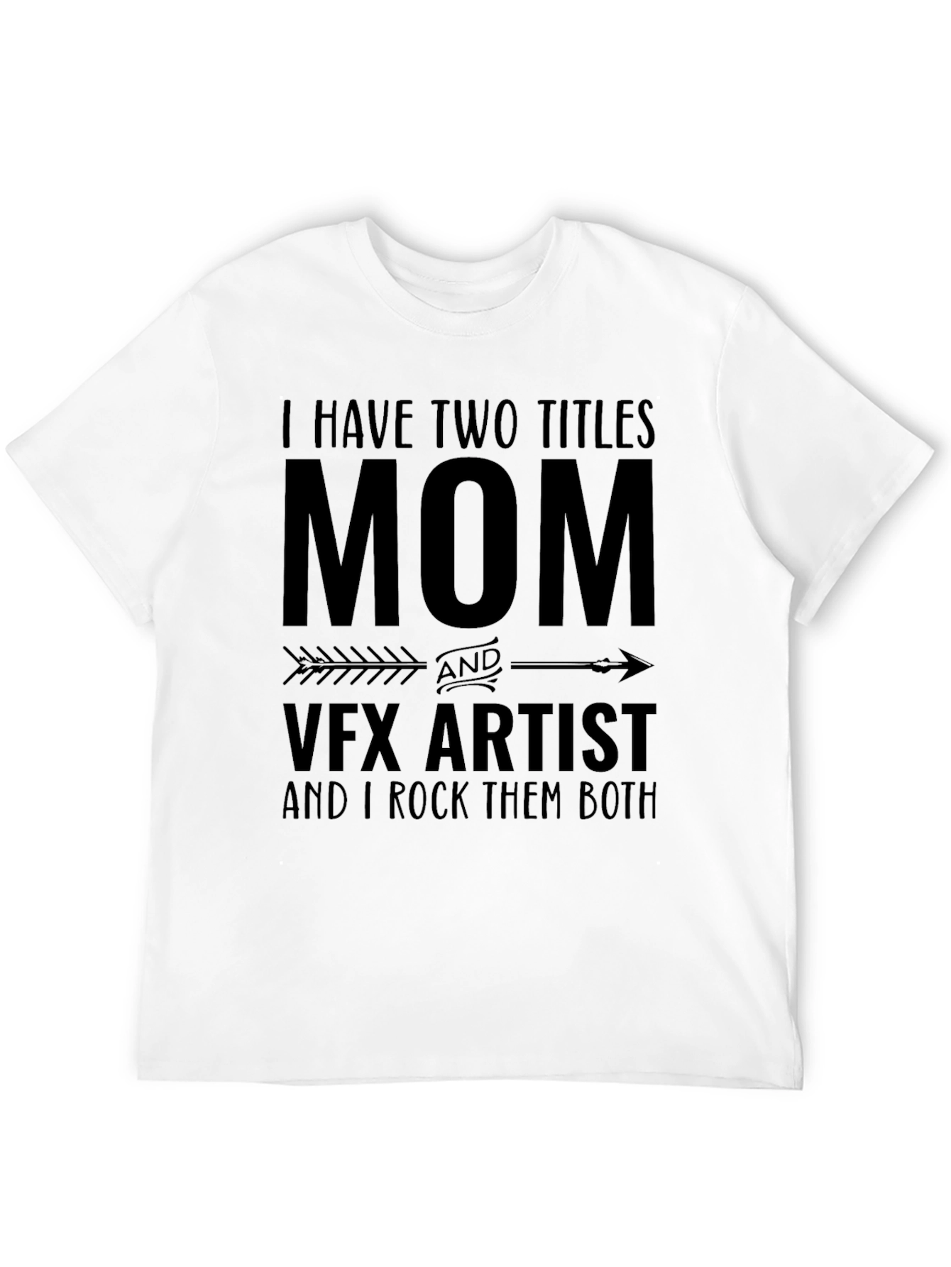 Black Mom & VFX Artist T-Shirt - I Rock Them Both! view 12