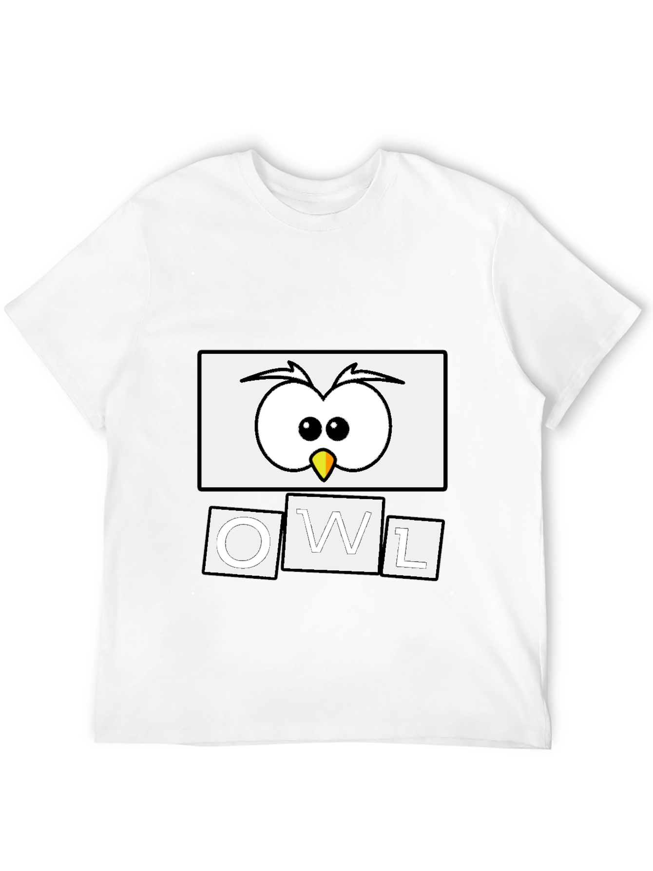 Black Cool Owl Graphic Tee - Black Cotton Blend Shirt view 12