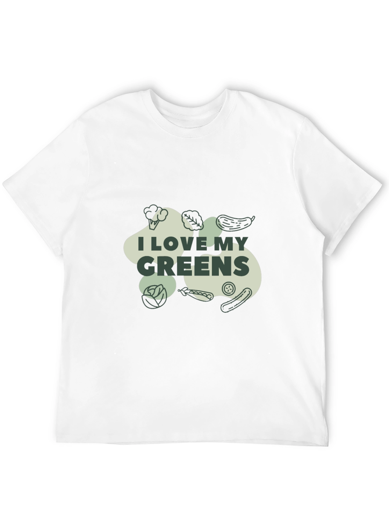 Black I Love My Greens Graphic Tee - Unisex Black T-Shirt view 12