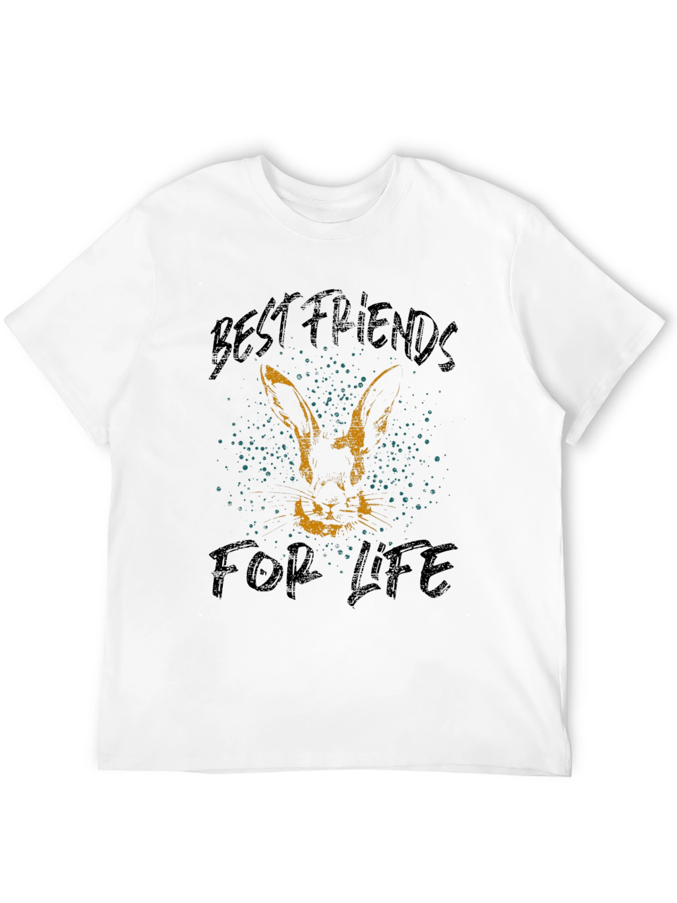 Black Best Friends For Life Rabbit Graphic Tee view 12