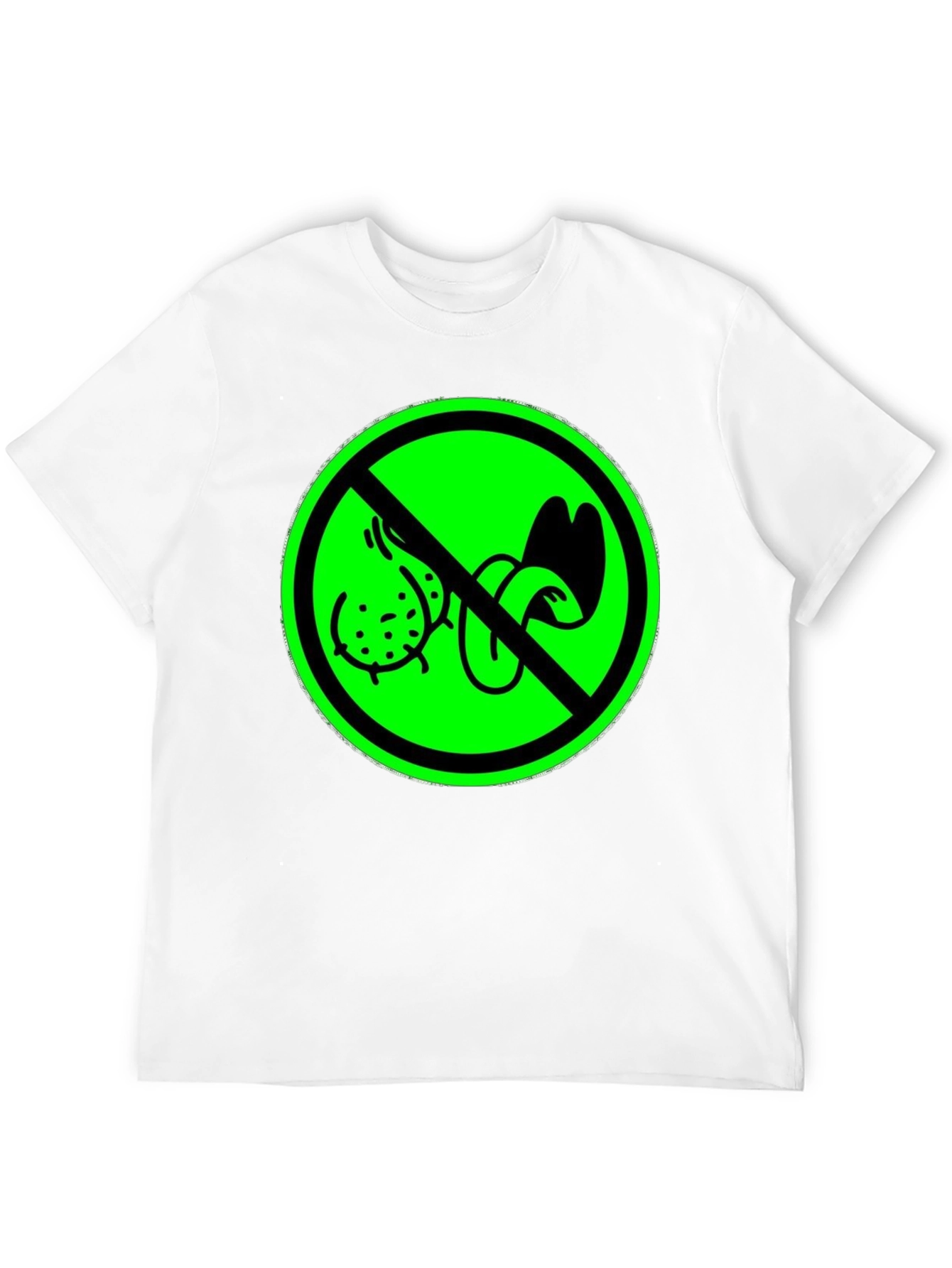 Black Funny Prohibit Balls T-Shirt - Adult Humor view 12