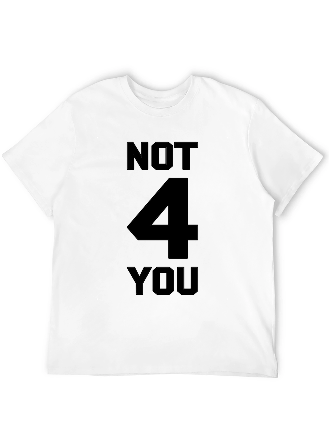 Black Not 4 You Graphic Tee - Black Cotton T-Shirt view 12