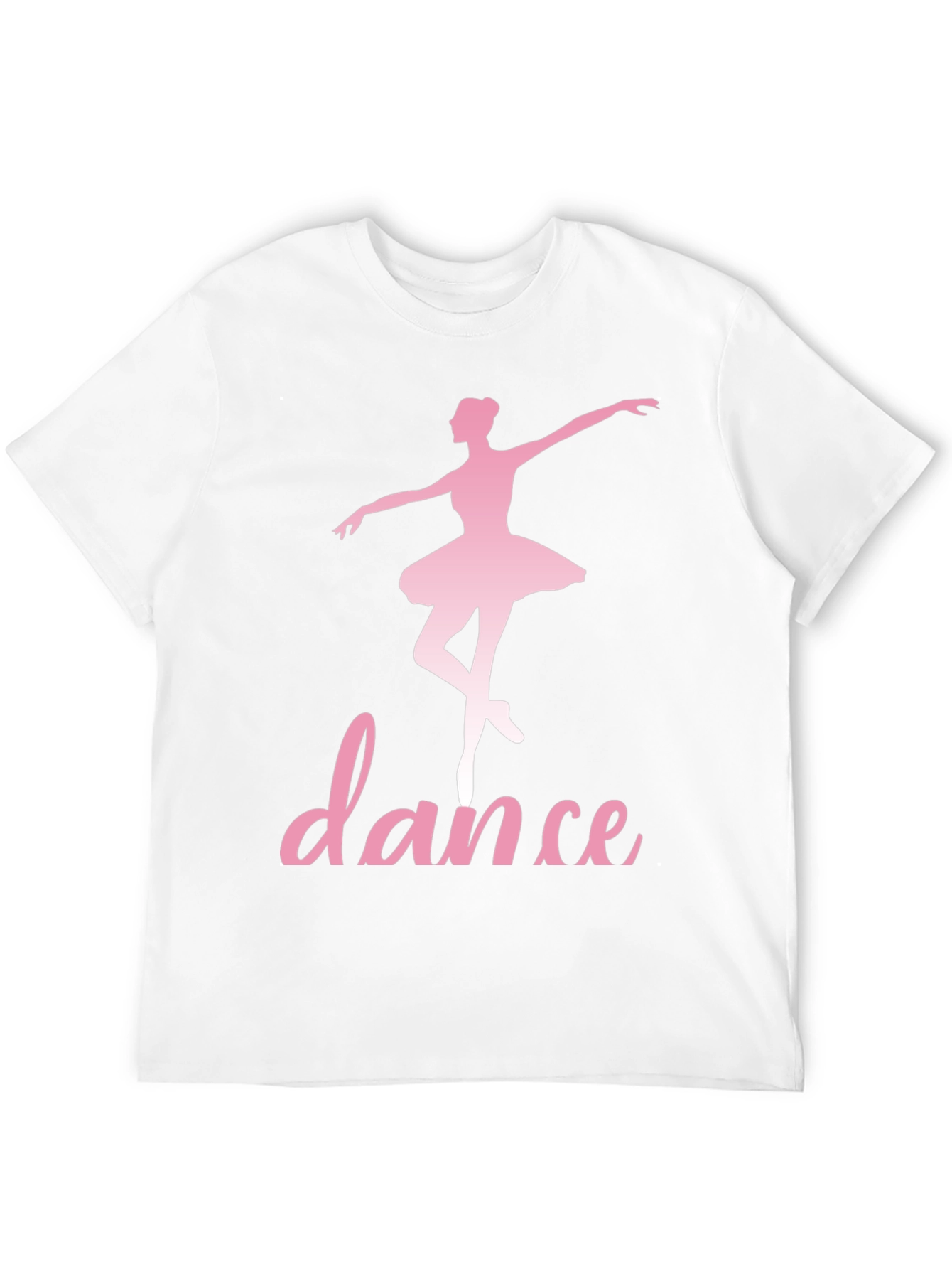 Black Dance Ballerina T-Shirt - Pink Design on Black view 12