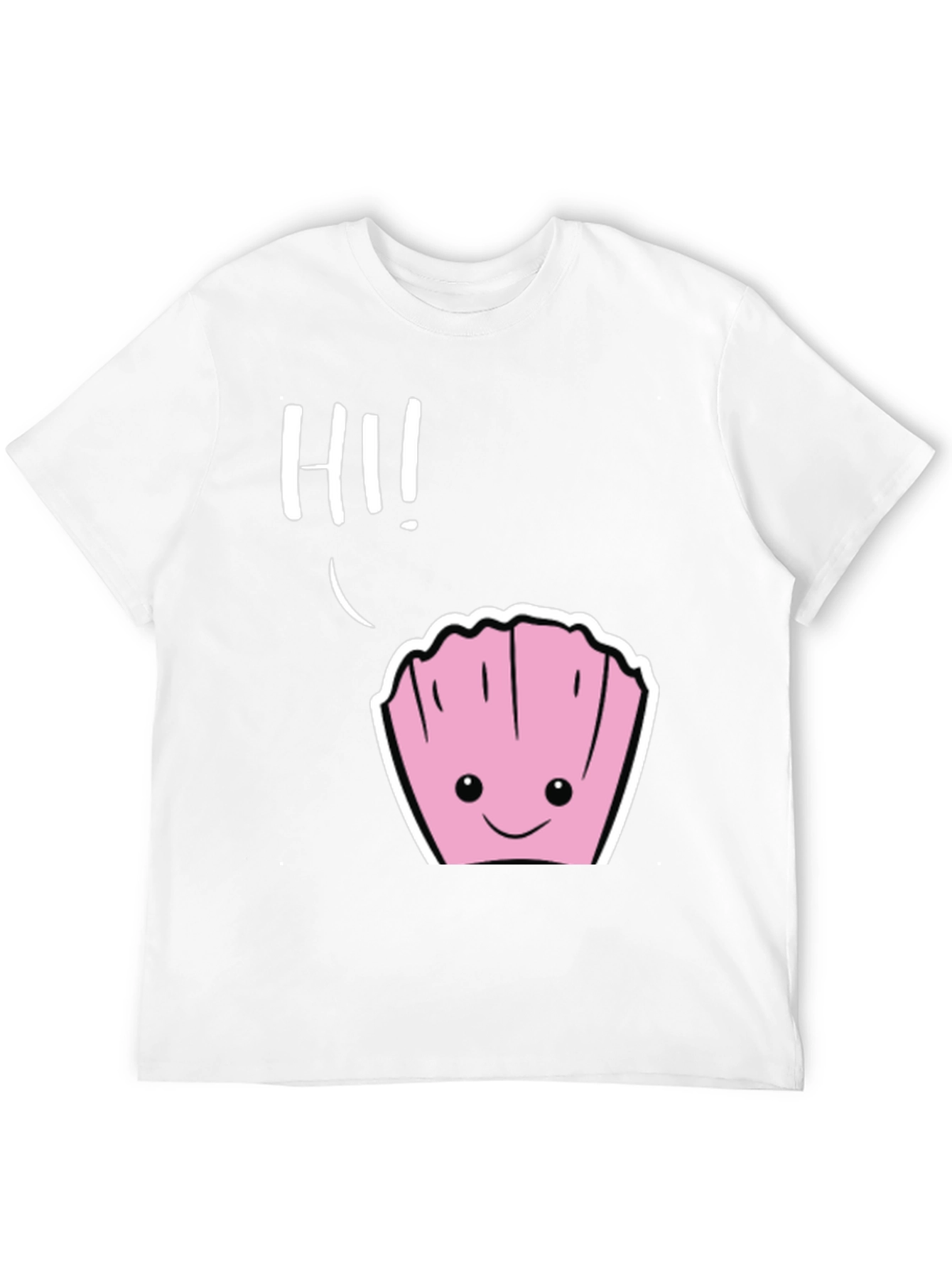 Black Cute Clam 'Hi!' Graphic Tee - Soft Cotton Comfort view 12