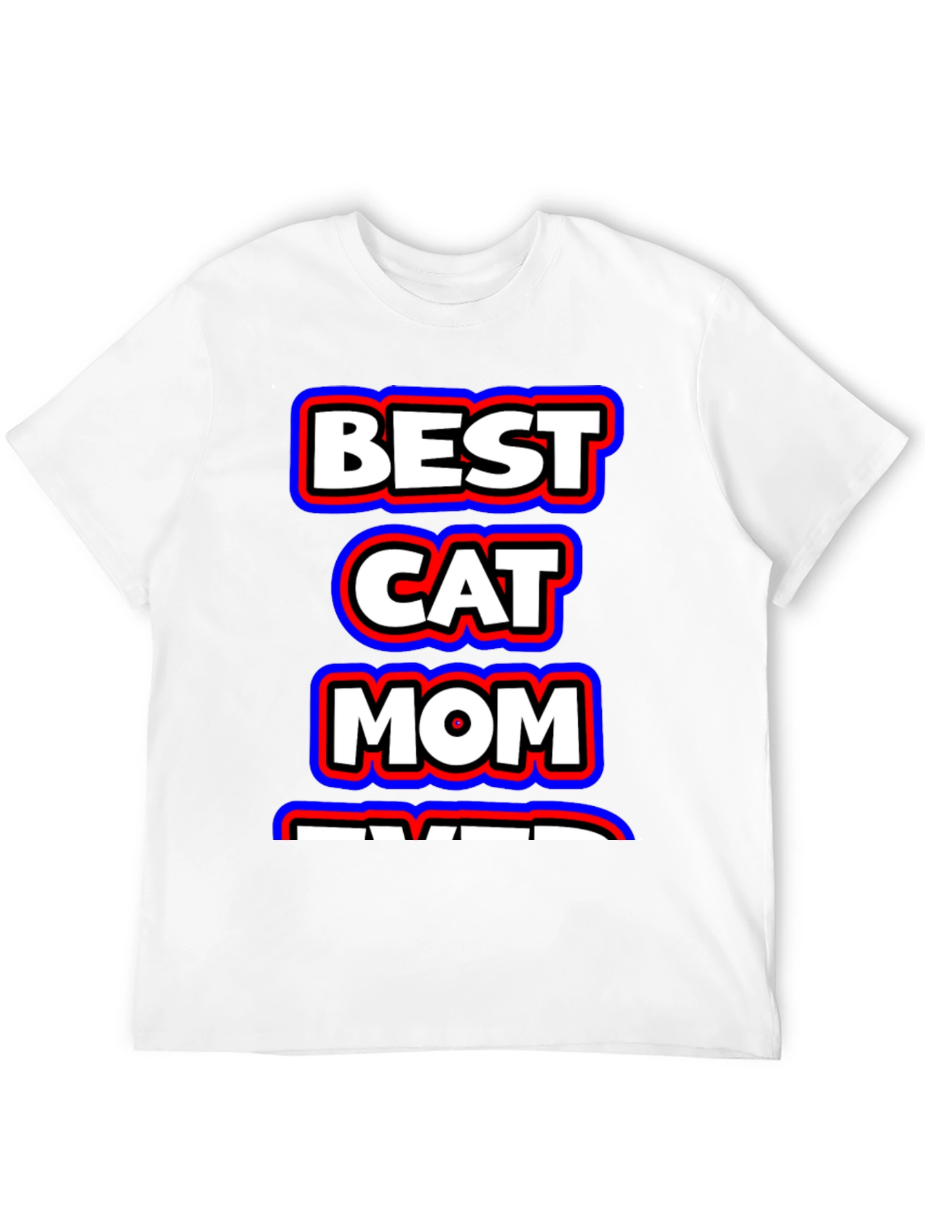 Black Best Cat Mom Ever Black Graphic T-Shirt view 12