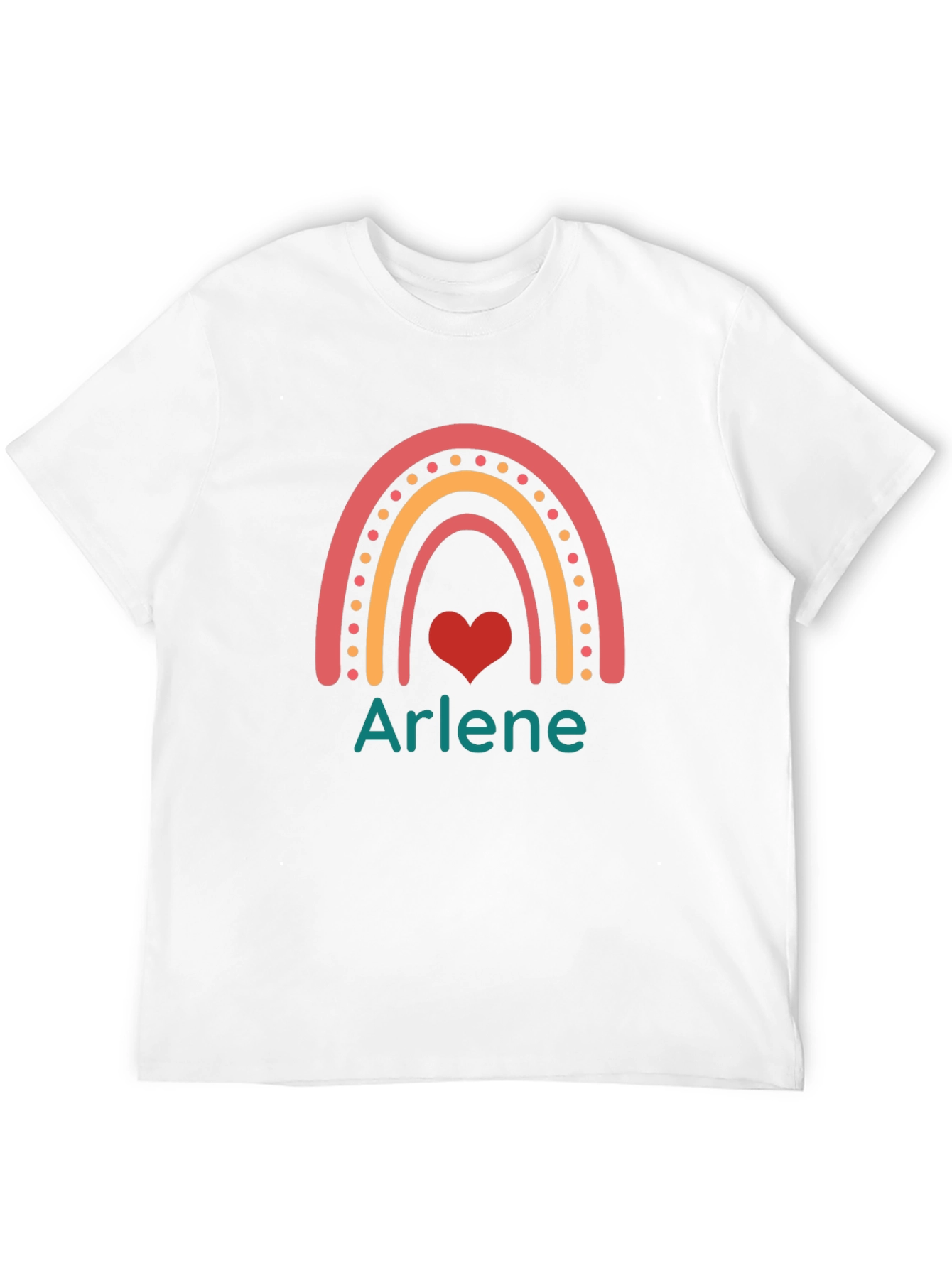 Black Arlene Rainbow Heart Graphic Black T-Shirt view 12