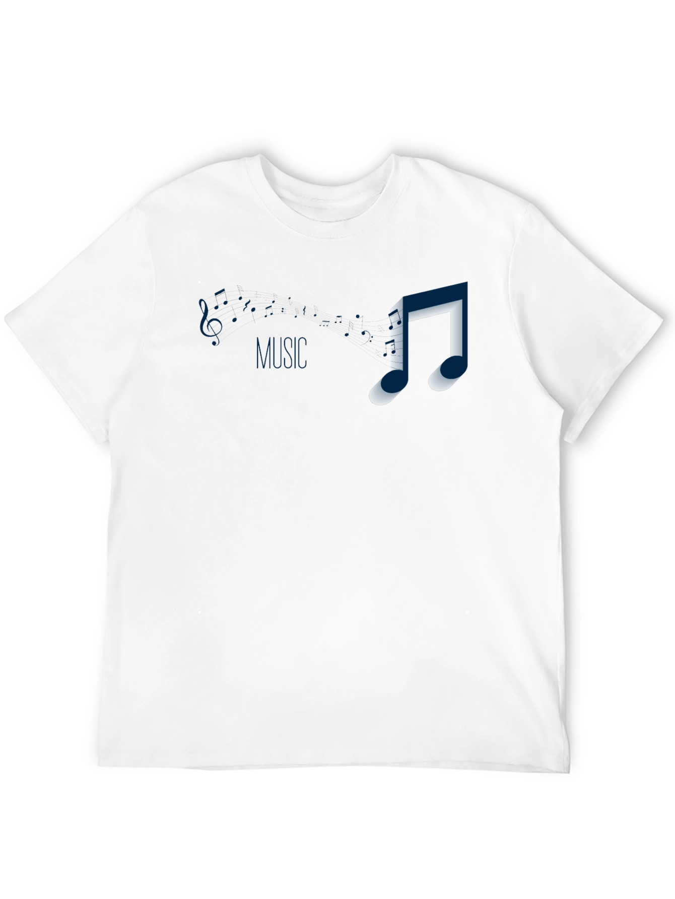 Black Music Note Graphic T-Shirt - Casual Style view 12