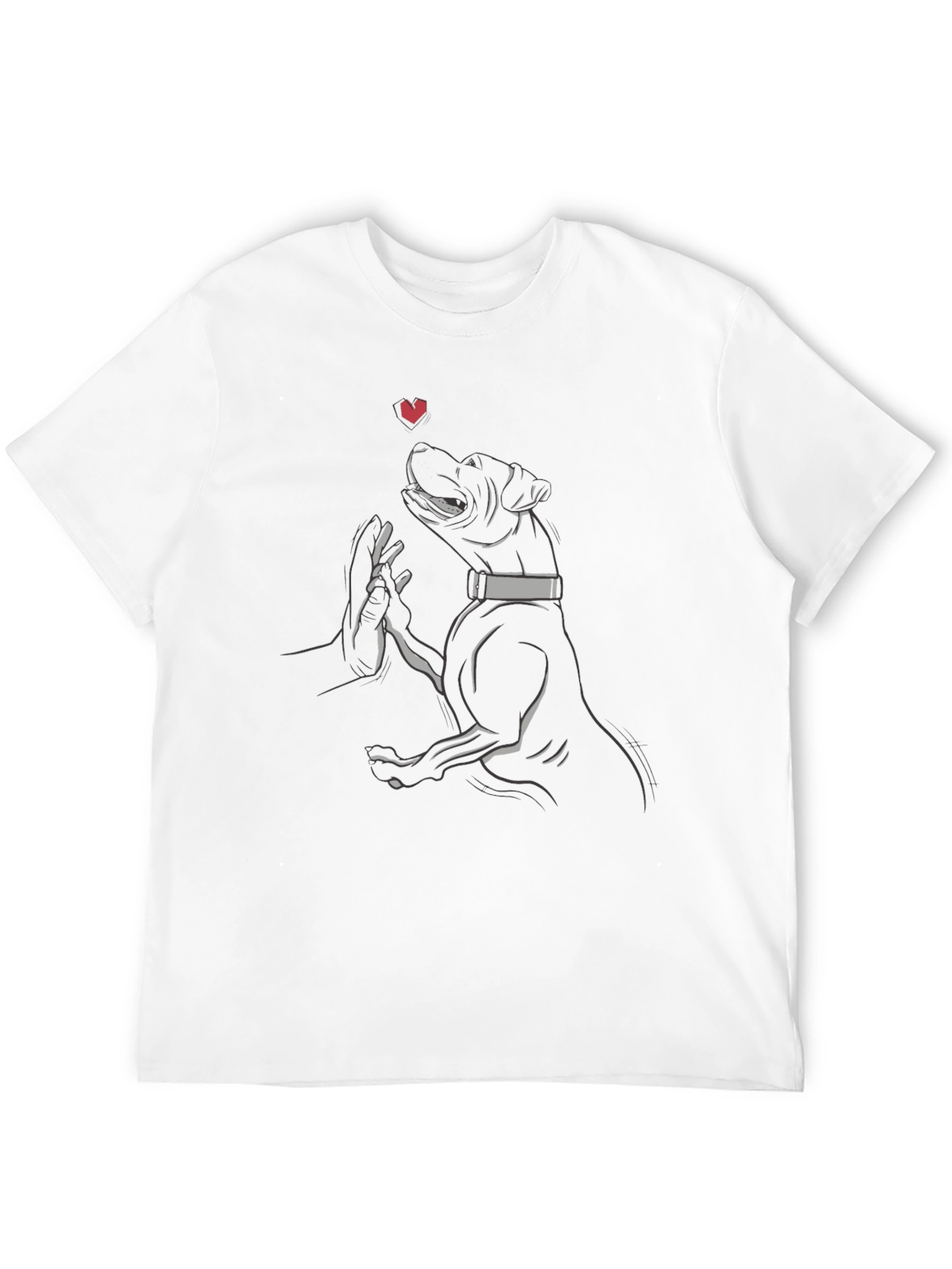 Black Dog Love T-Shirt, Heart, Pet Owner Gift view 12