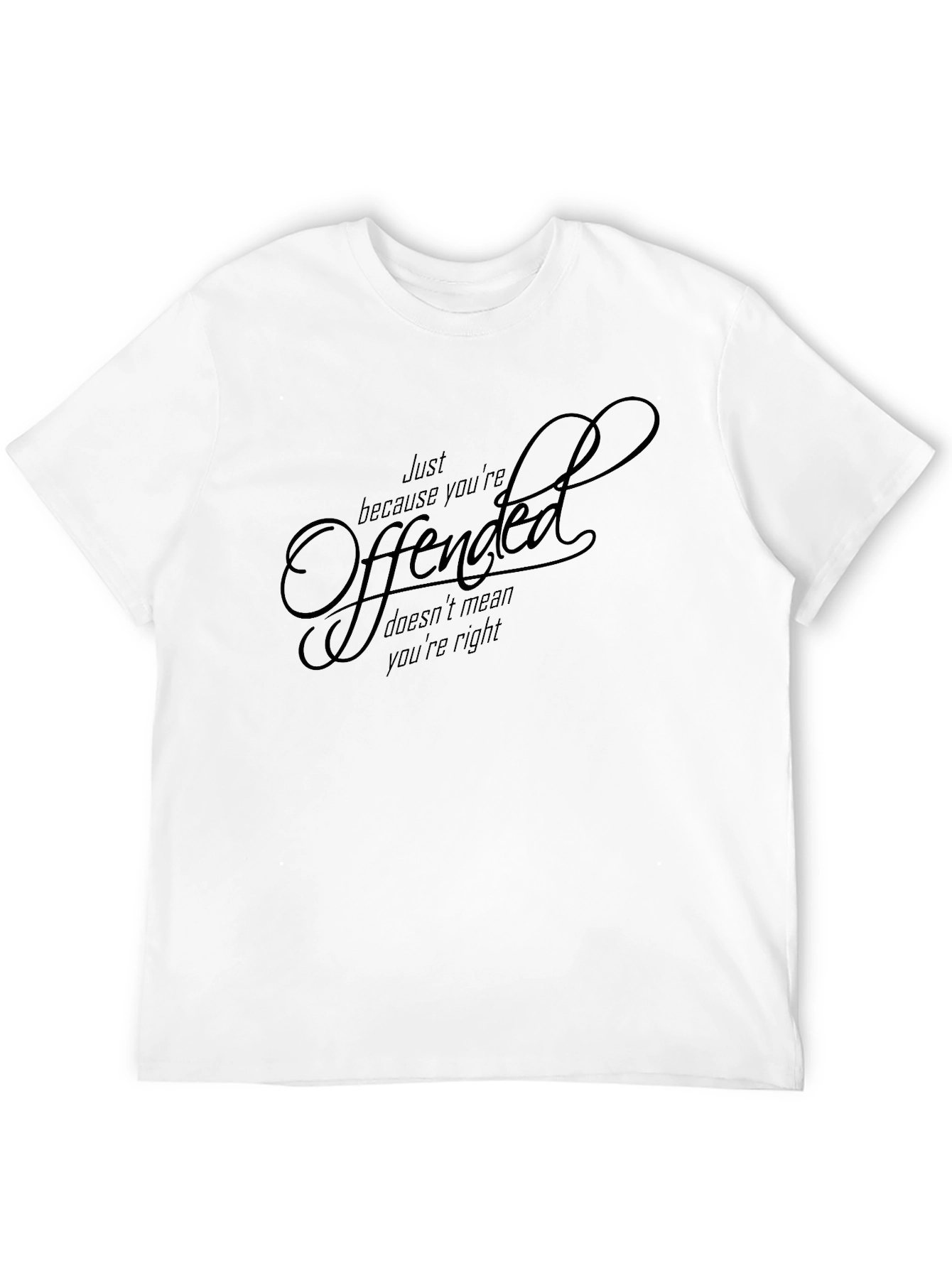 Black Offended T-Shirt - Funny Slogan Tee view 12