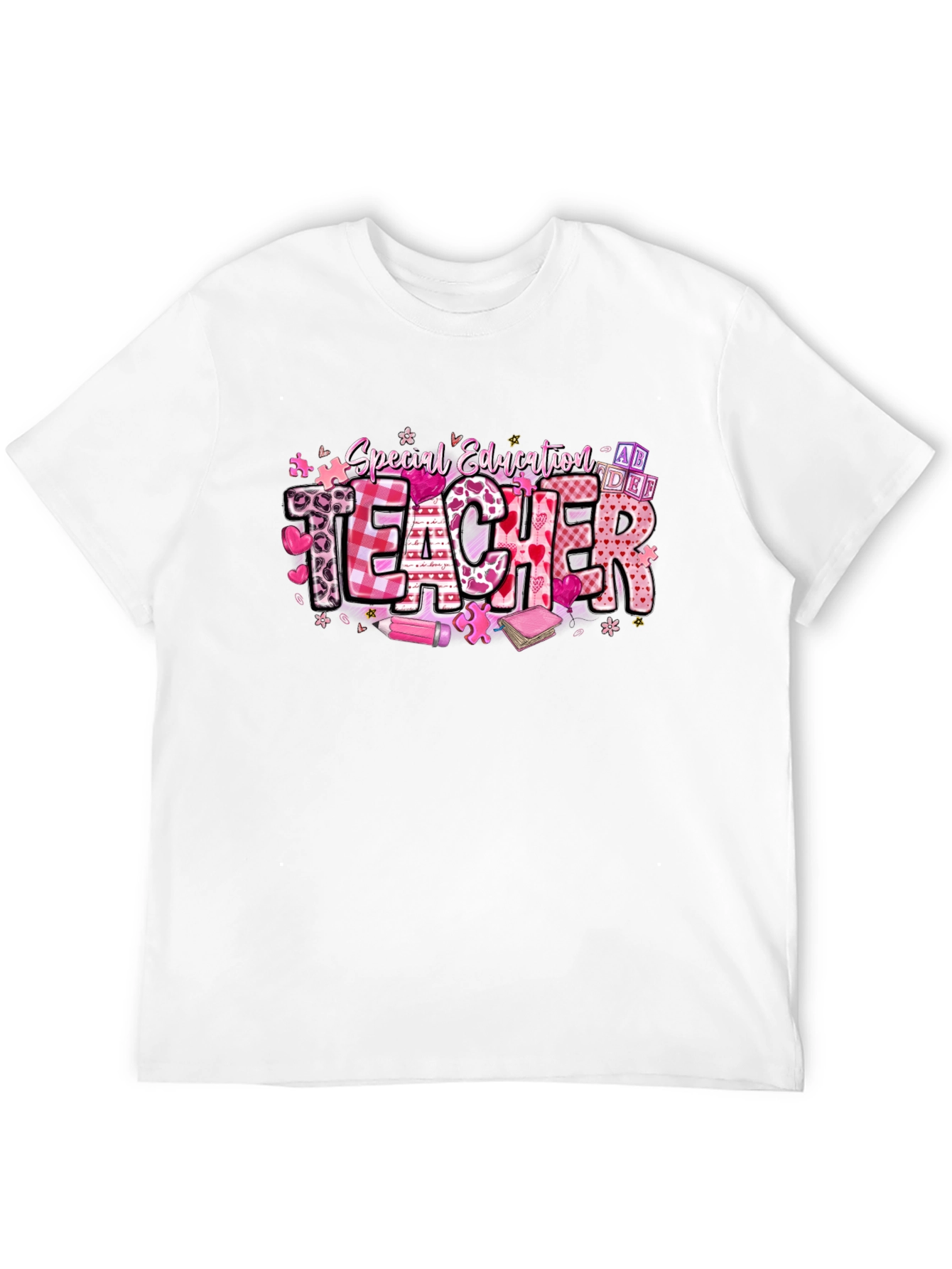 Black Special Education Teacher T-Shirt view 12