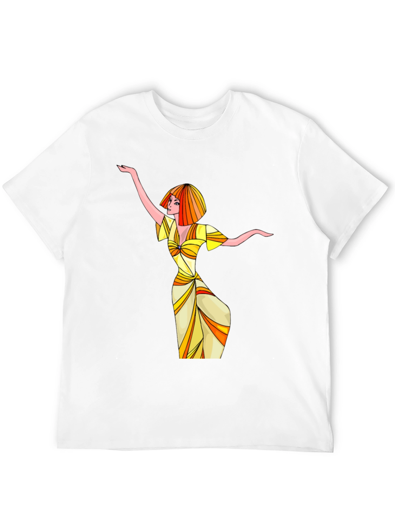 Black Groovy Retro Woman Graphic T-Shirt view 12