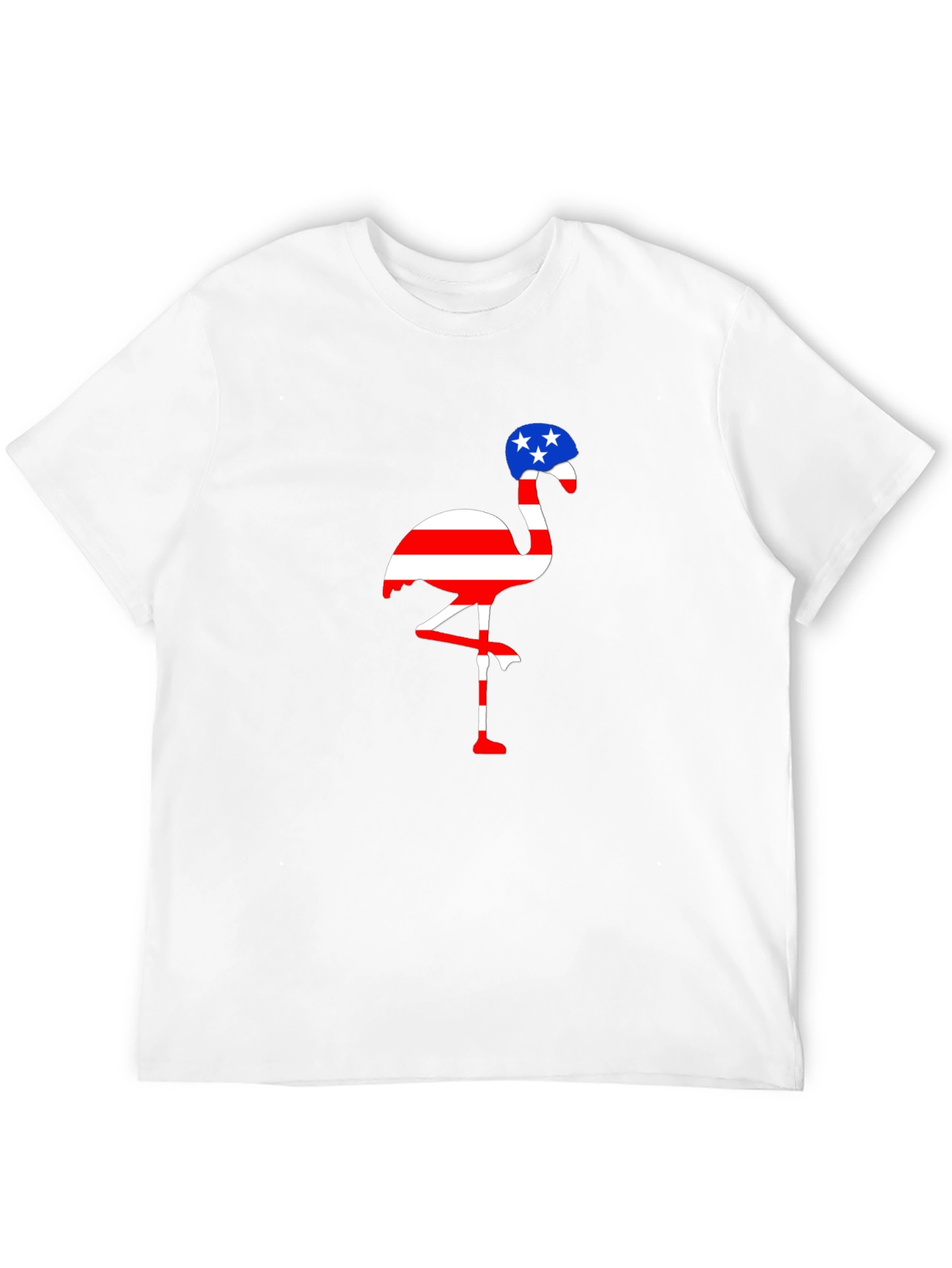 Black Patriotic Flamingo T-Shirt, American Flag Design view 12