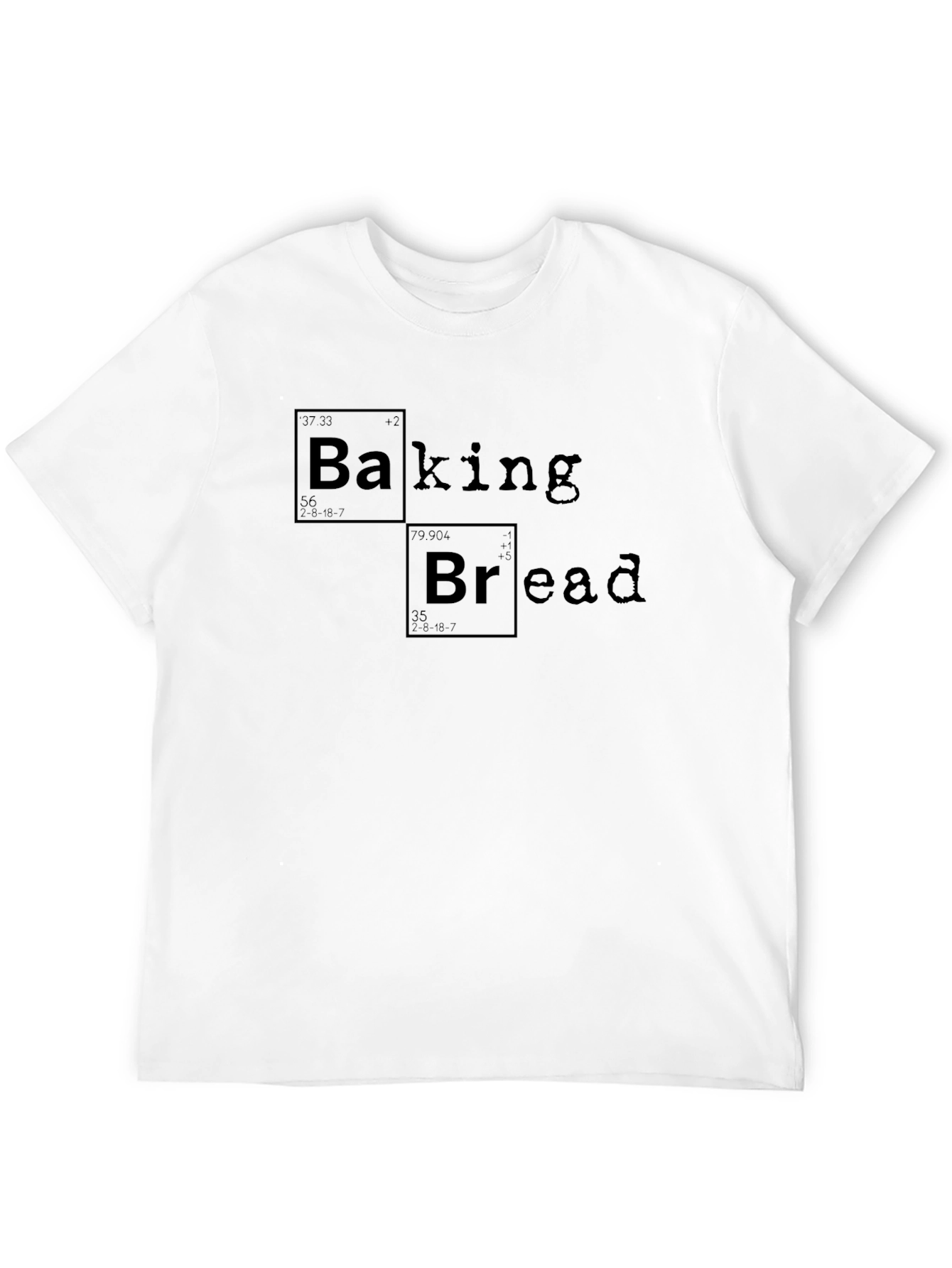 Black Baking Bread Periodic Table Black T-Shirt view 12