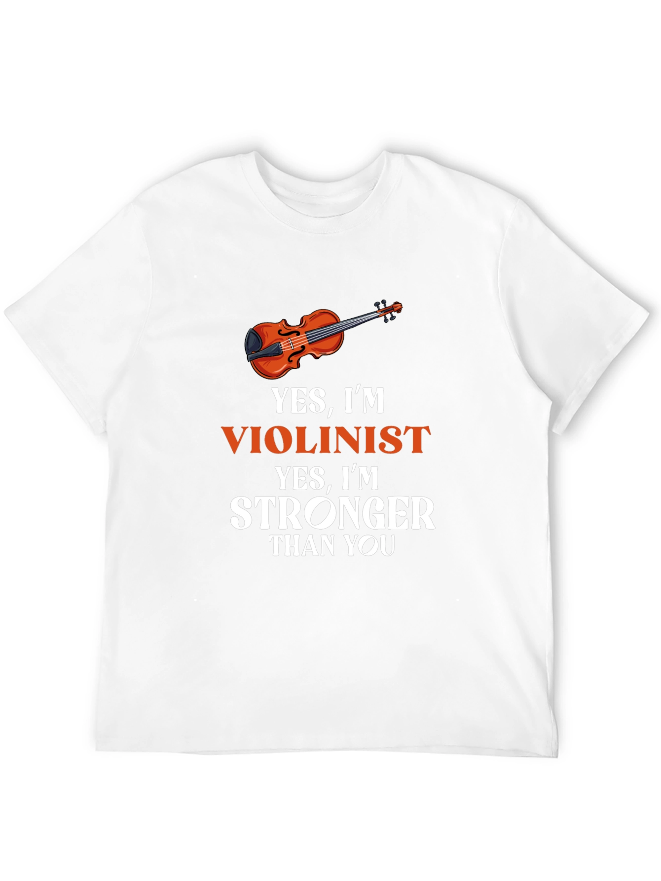 Black Violinist T-Shirt: Yes, I'm Stronger Than You! view 12