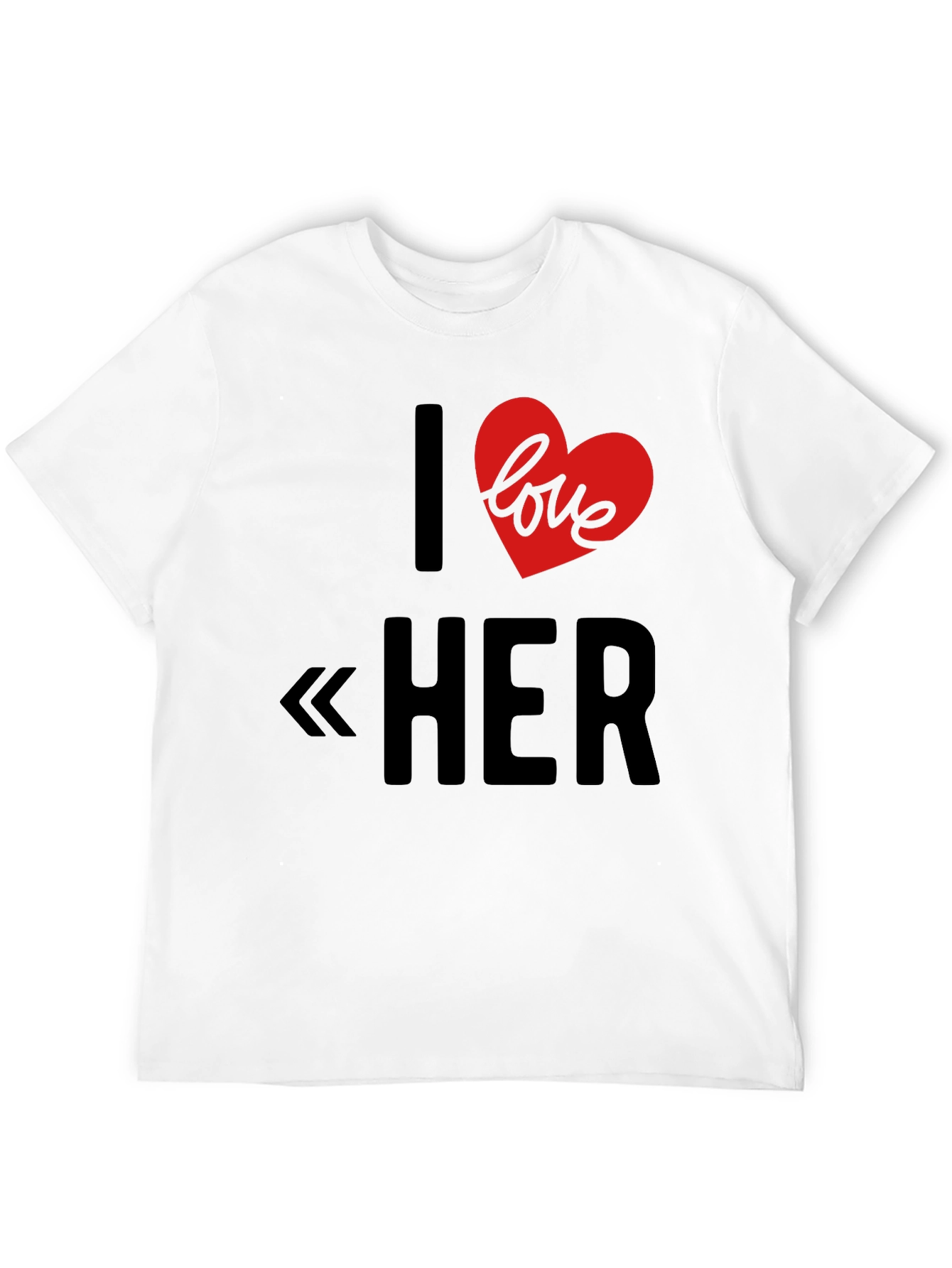 Black I Love Her Graphic Tee - Black view 12