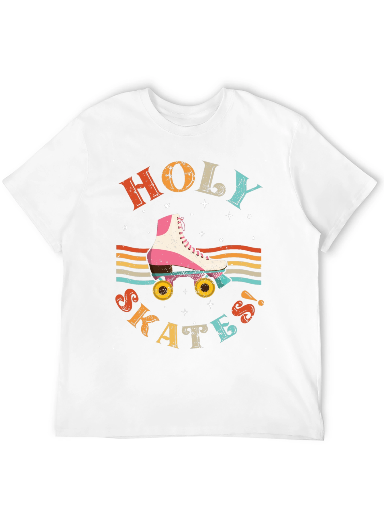 Black Retro Holy Skates Graphic T-Shirt view 12