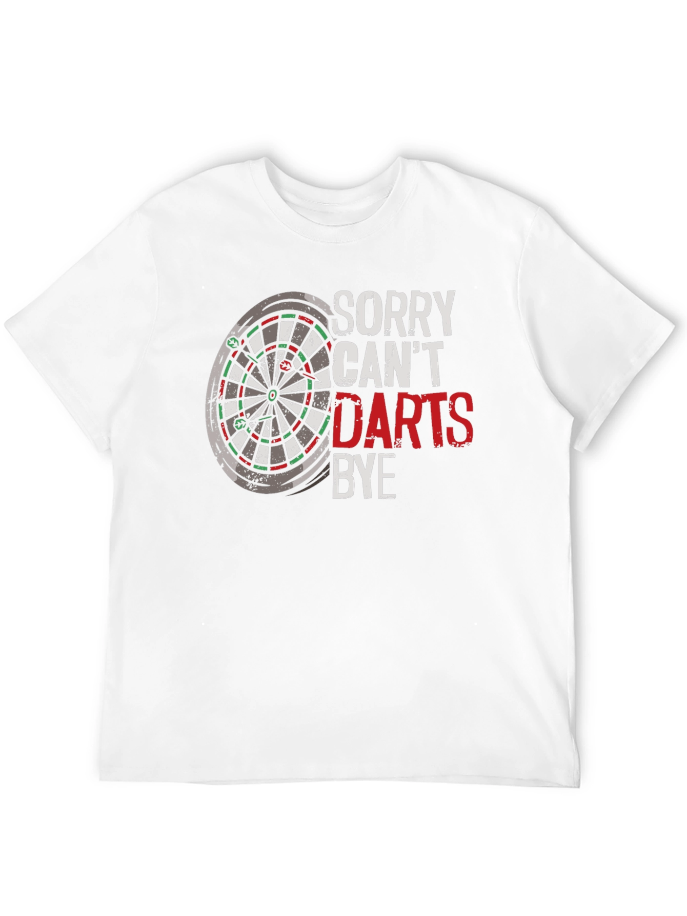 Black Sorry Can't Darts Bye Black T-Shirt view 12
