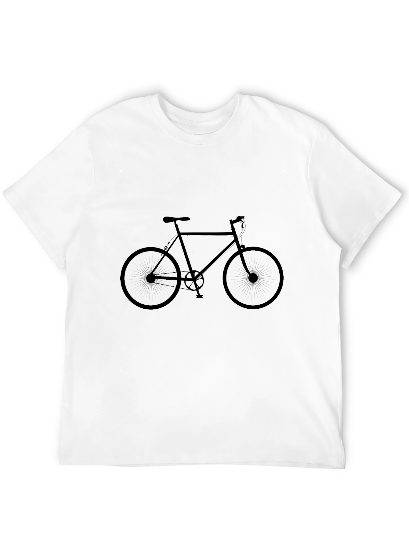 Black Bicycle Graphic Tee - Black Cotton Casual Shirt view 12